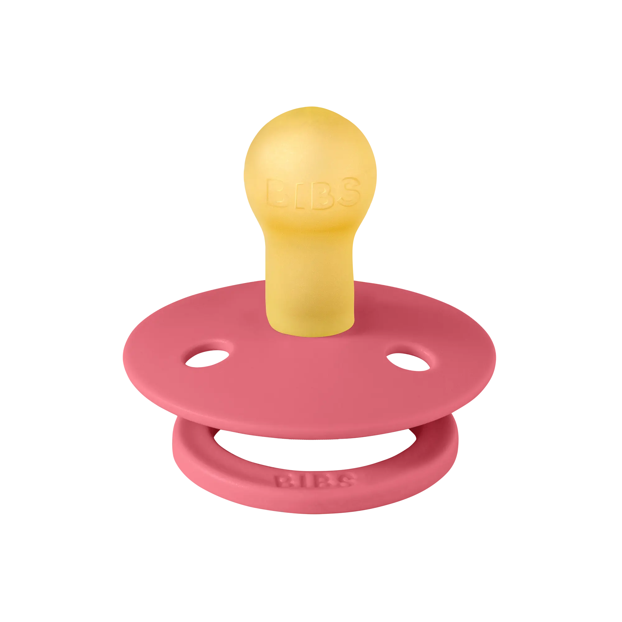 Bibs Studio Colour Block Kauçuk Emzik - Coral / Baby Pink