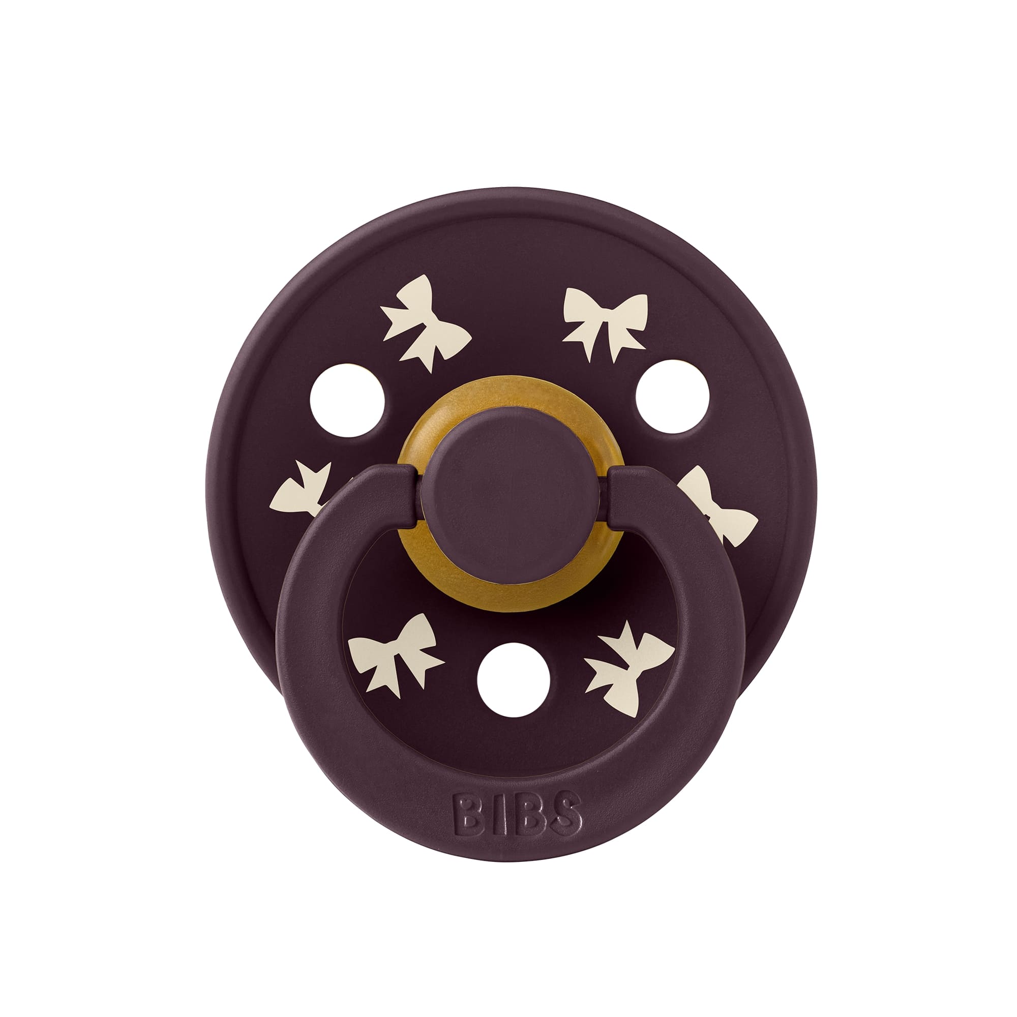 Bibs Colour Holiday Bow  Emzik- Plum  Ivory