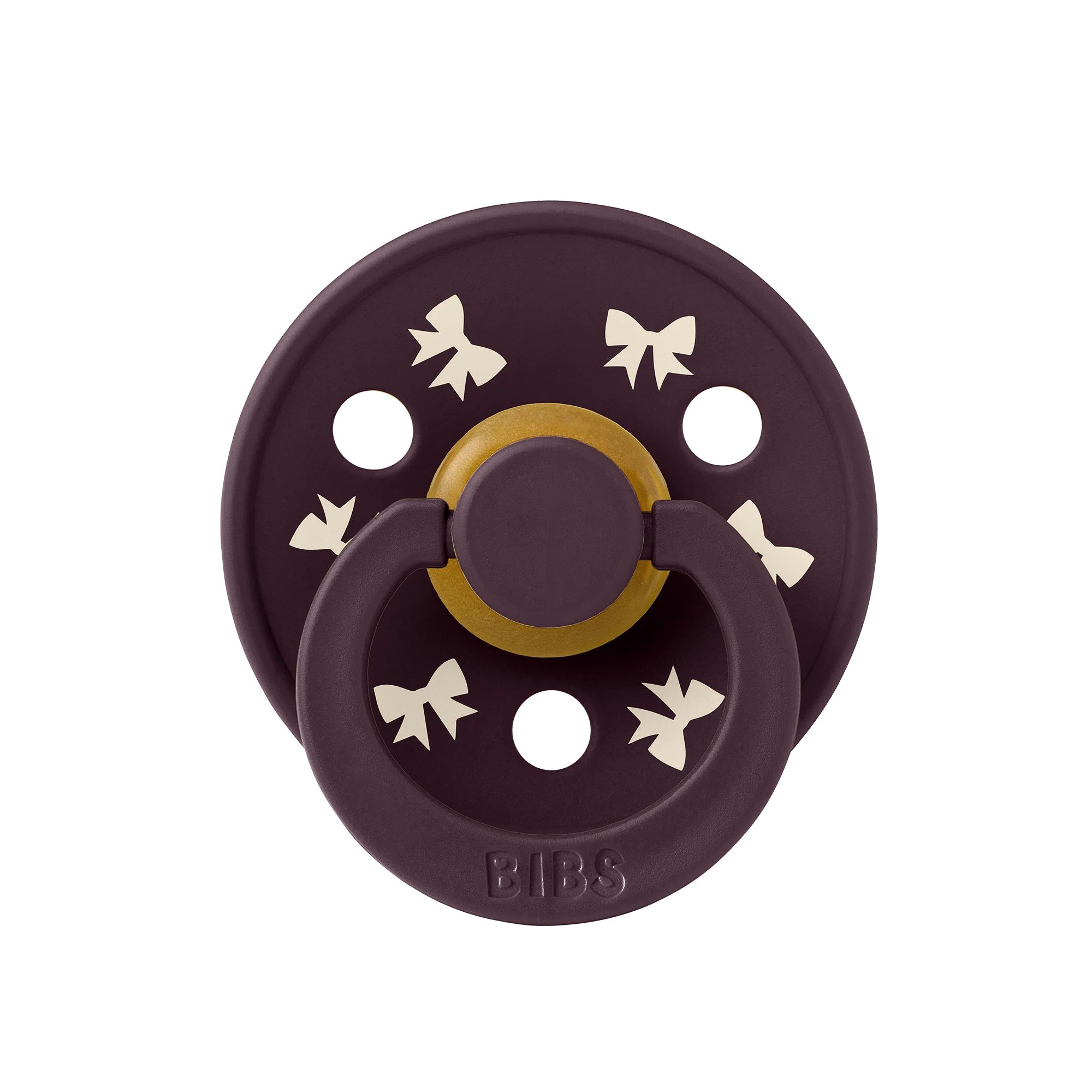 Bibs Colour Holiday Bow Emzik- Plum Ivory