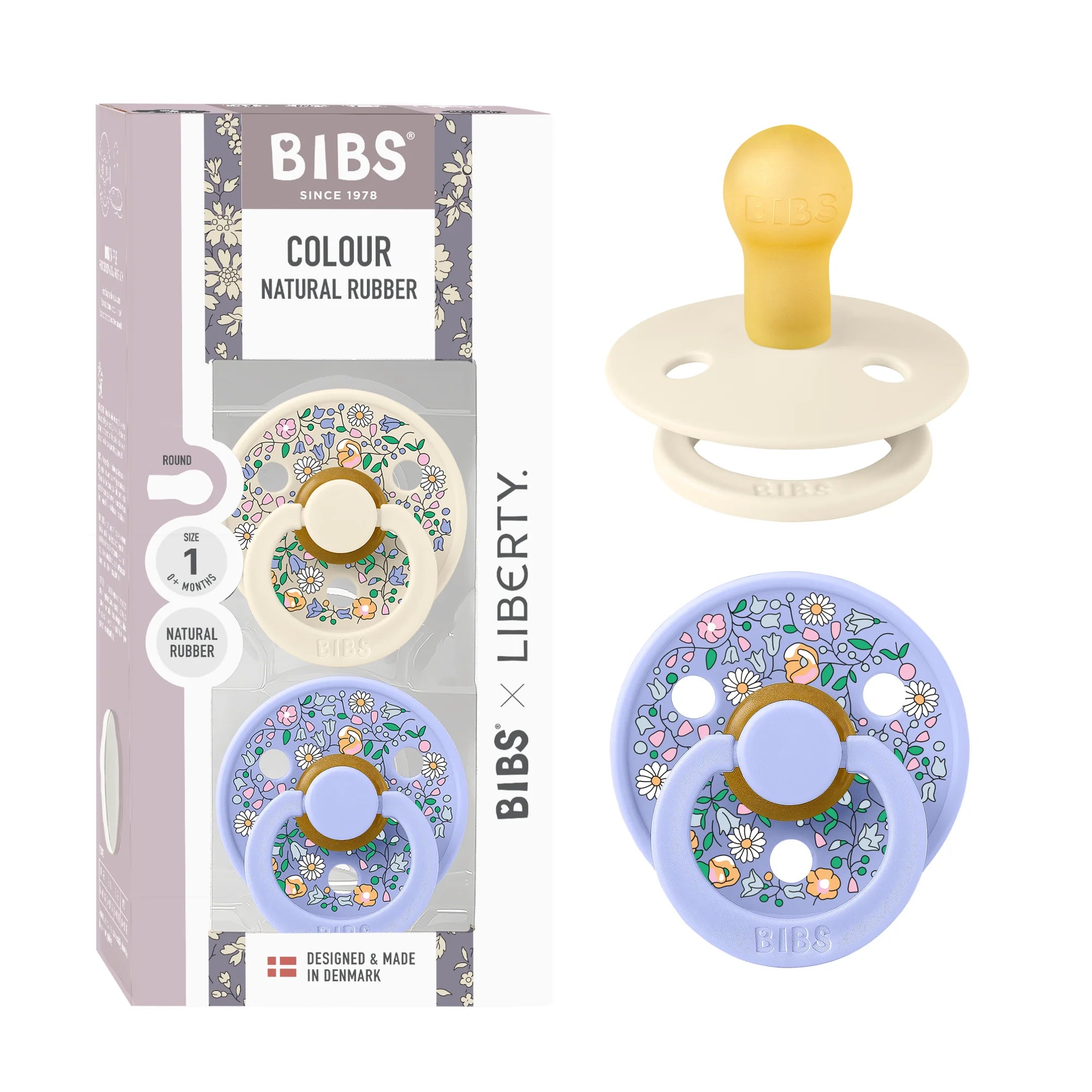 Bibs X Liberty Colour İkili Emzik Chloe Meadow-Ivory