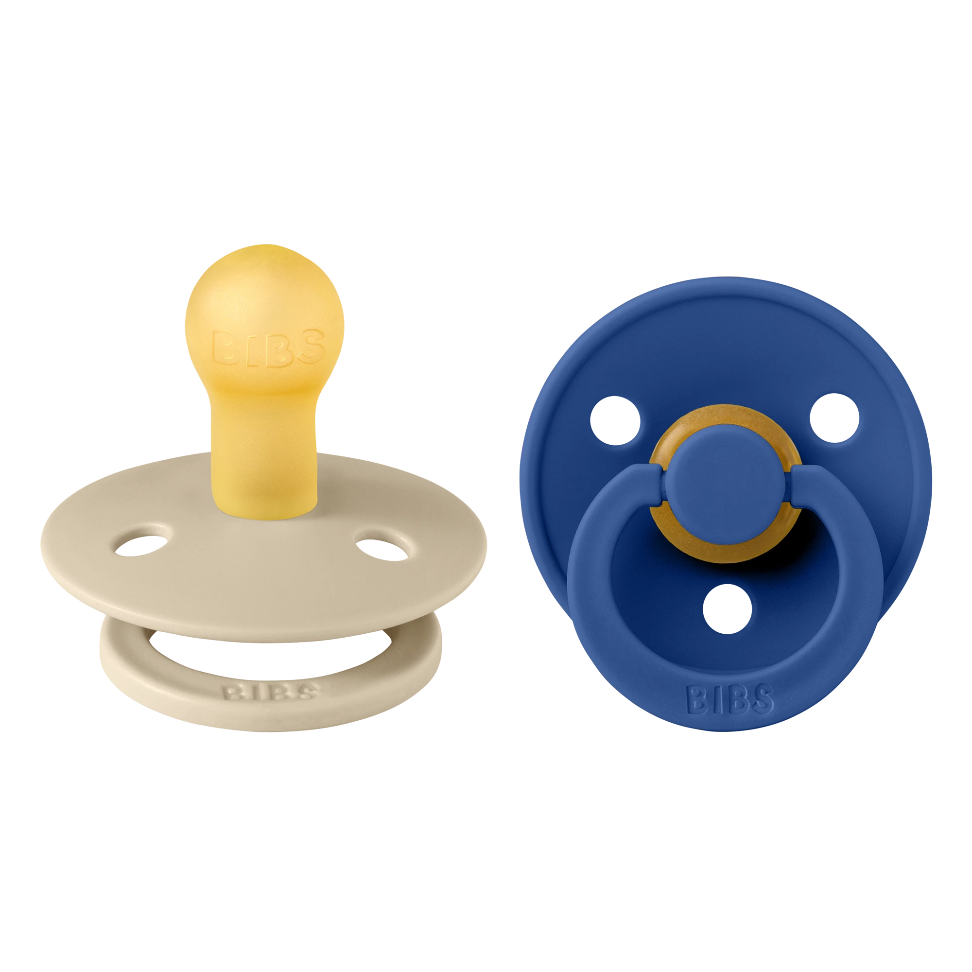 Bibs Colour İkili Kauçuk Emzik- Vanilla/Cornflower 0-6 Ay
