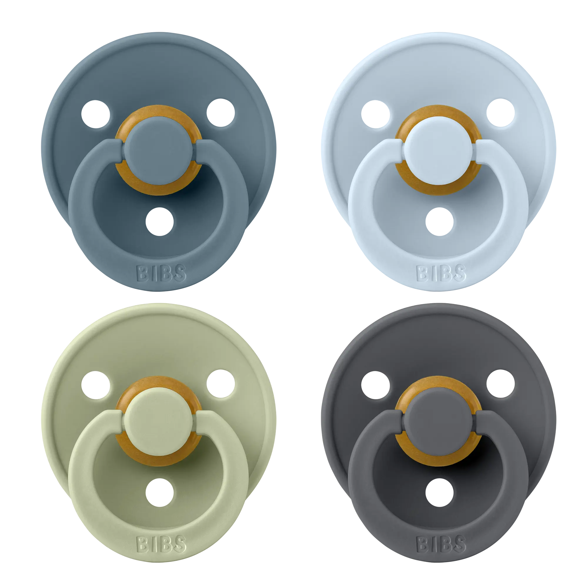 Bibs 4'lü Emzik Seti - Petrol/Sage/Baby Blue/Iron