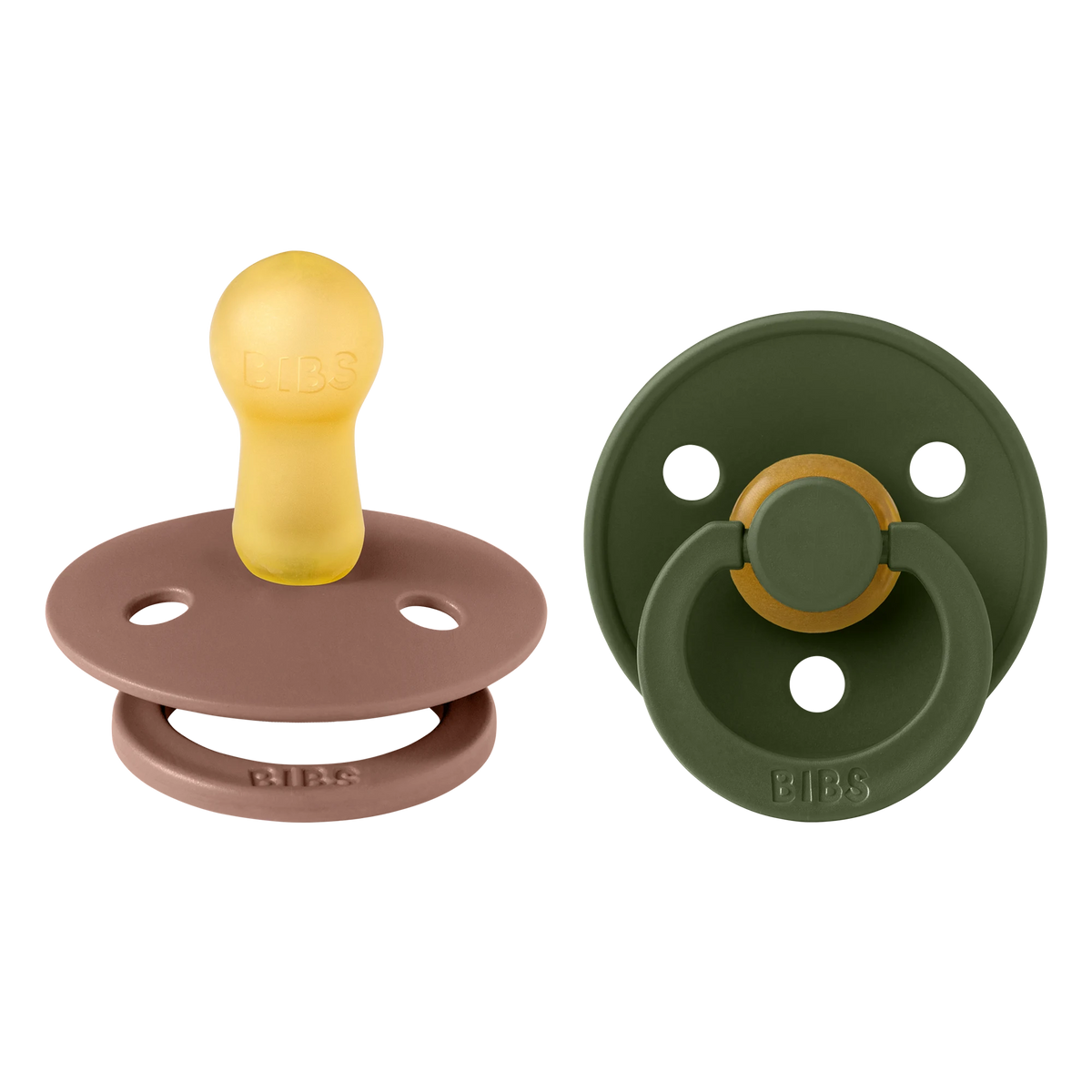 Bibs Colour İkili Kauçuk Emzik-Woodchuck/Hunter Green