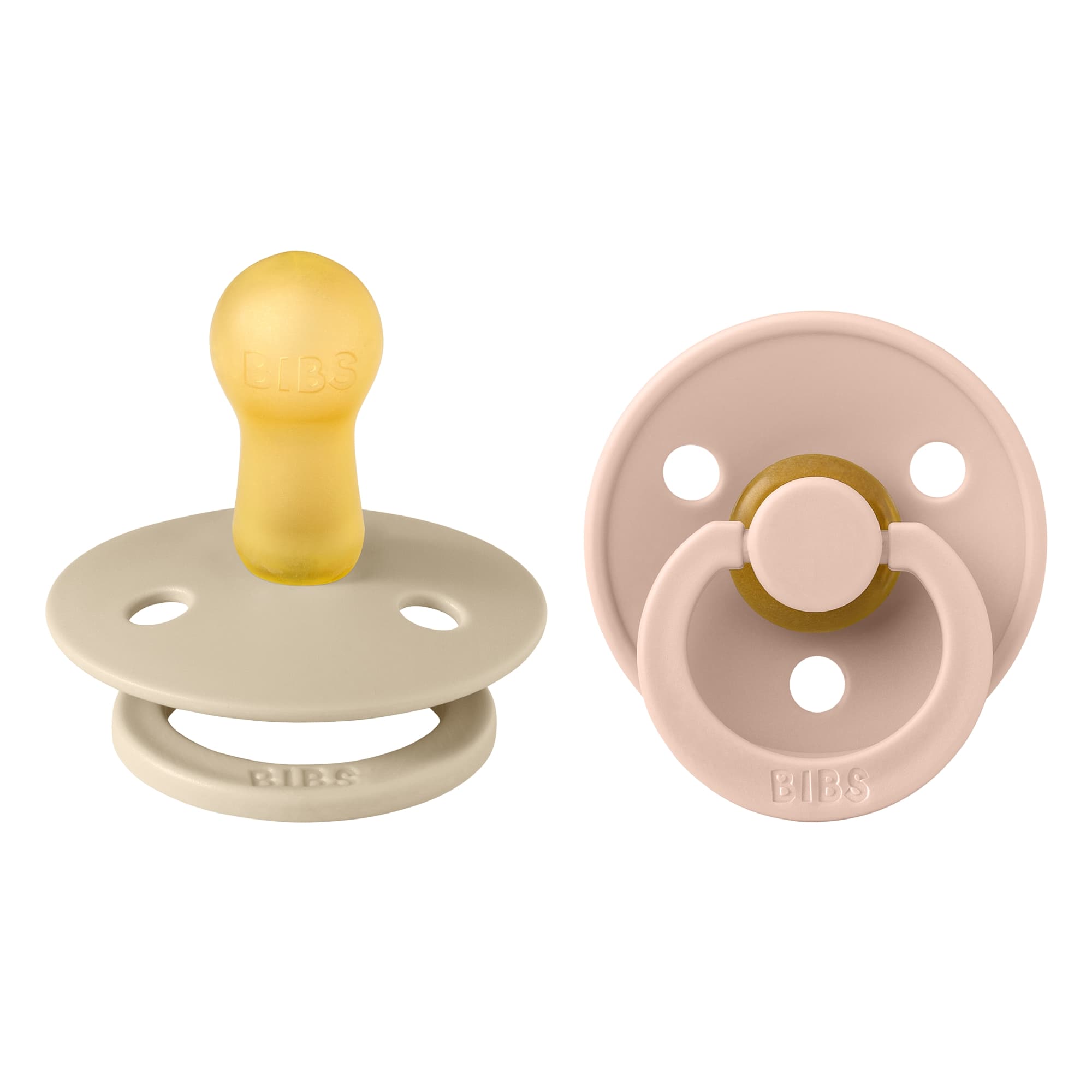 Bibs Colour İkili Kauçuk Emzik-Vanilla/Blush 6+ Ay