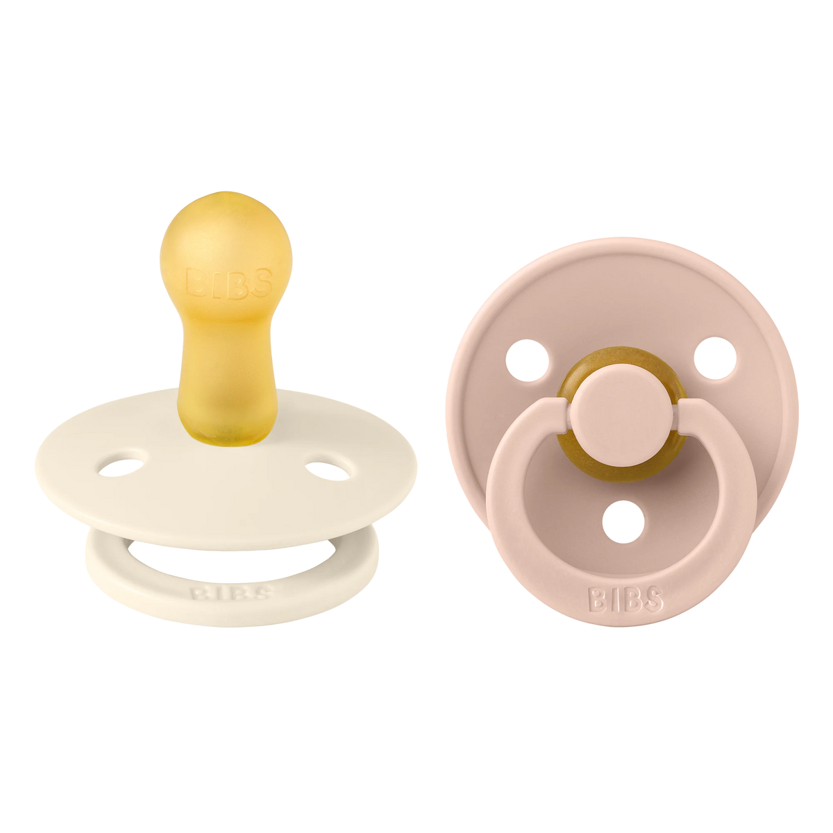 Bibs Colour İkili Kauçuk Emzik-Ivory/Blush