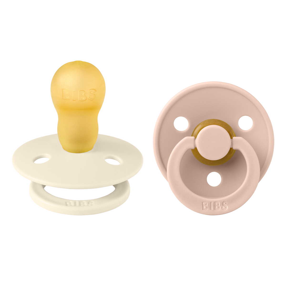 Bibs Colour İkili Kauçuk Emzik-Ivory/Blush