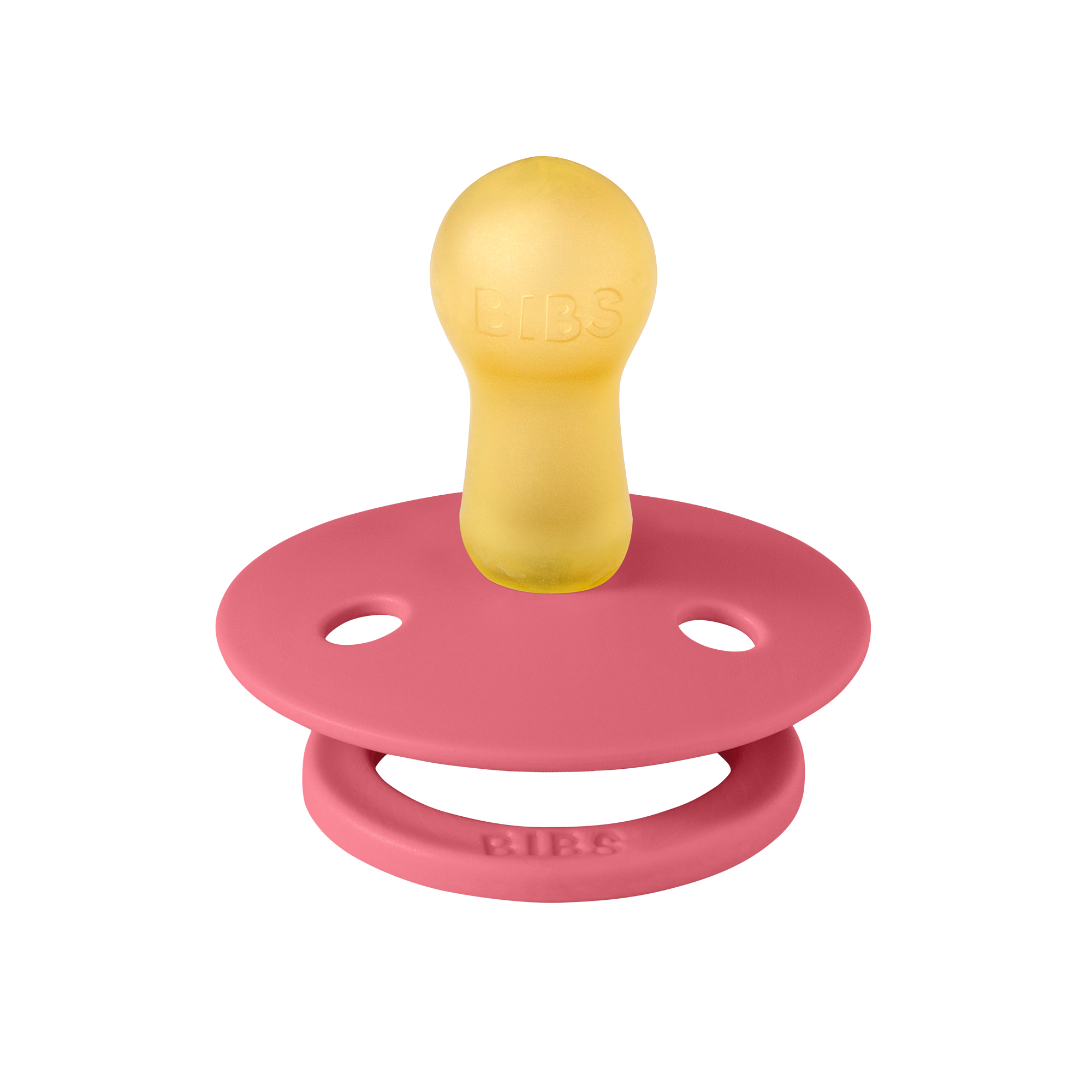 Bibs Studio Colour Block Kauçuk Emzik - Coral / Baby Pink