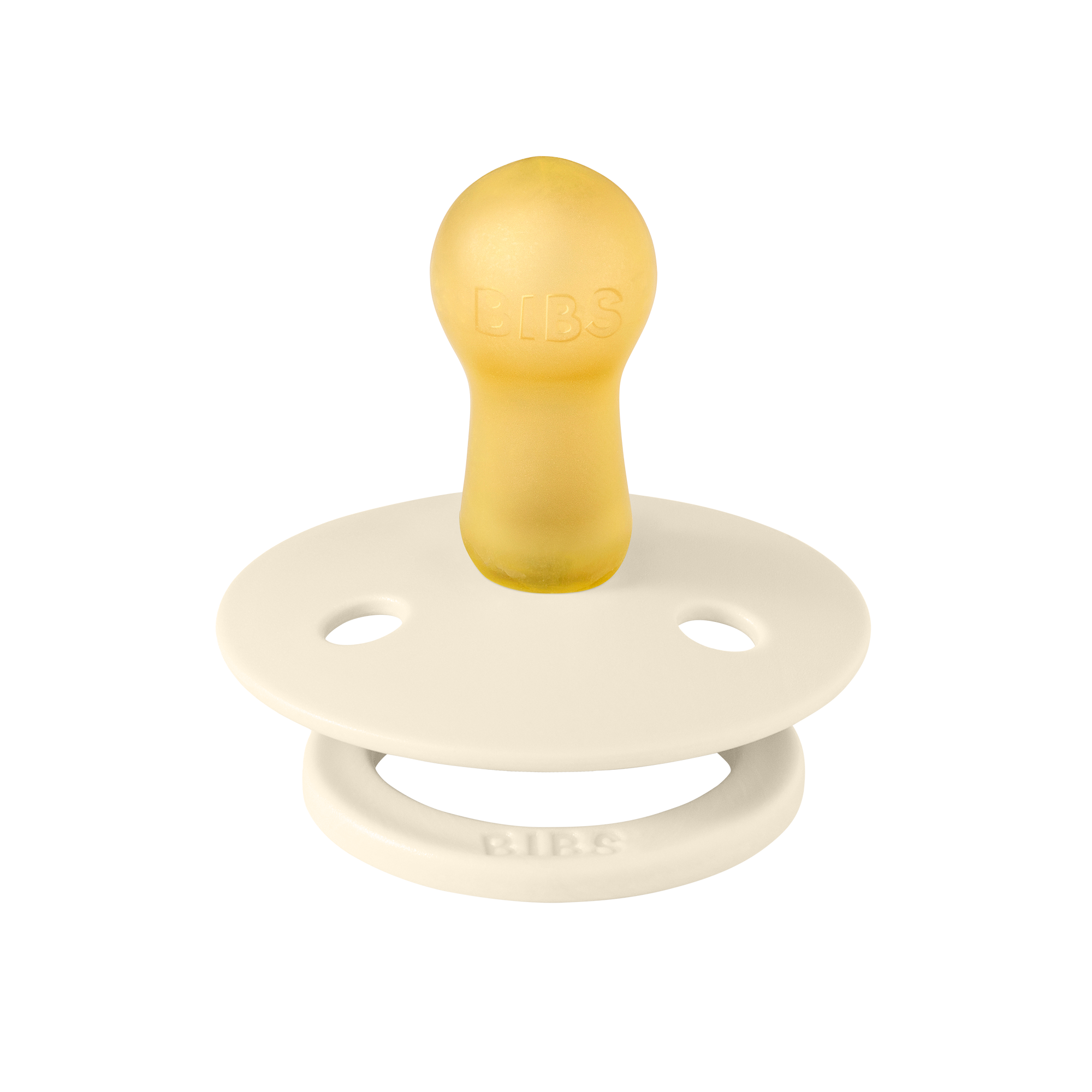 Bibs Studio Colour Block Kauçuk Emzik - Ivory / Ruby