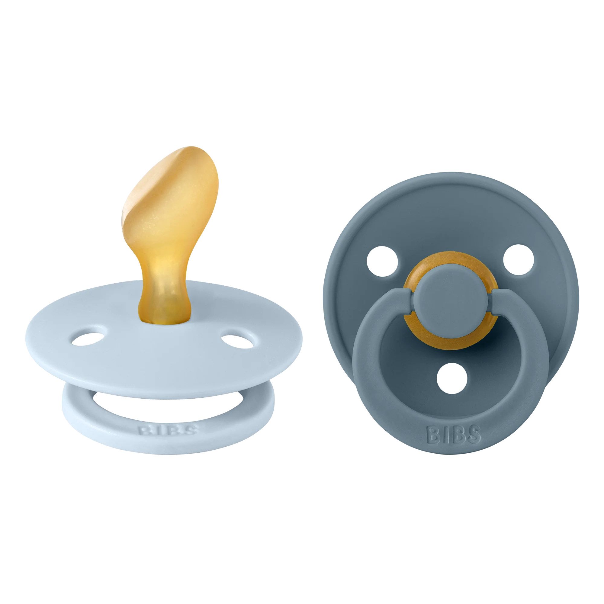 Bibs Colour İkili Anatomik Kauçuk Emzik- Baby Blue/Petrol 6+ Ay