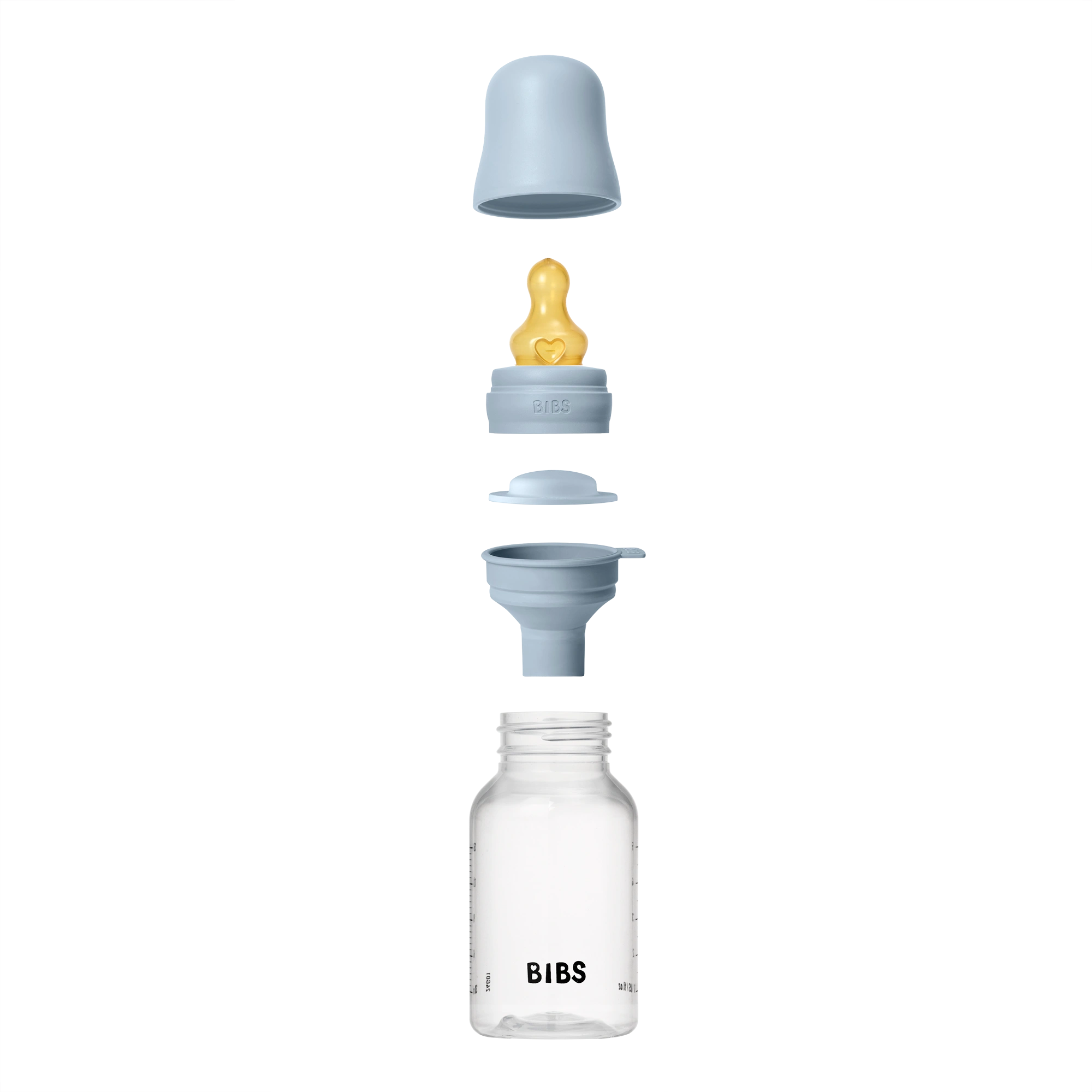 BIBS Baby PP Bottle Complete Set Kauçuk Uç Biberon Baby Blue 150 ml