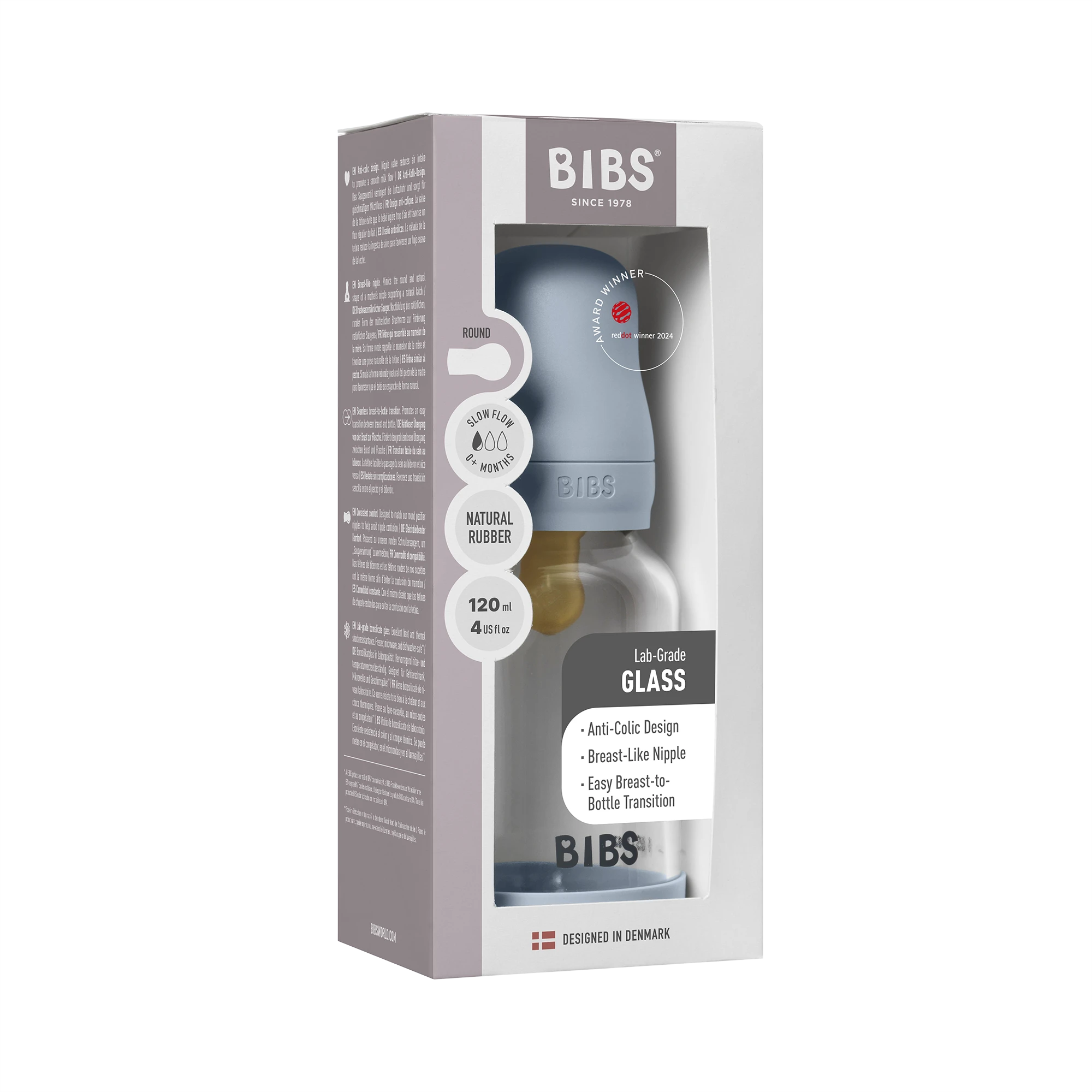 BIBS Baby Bottle Cam Biberon Seti 120 ml - Baby Blue