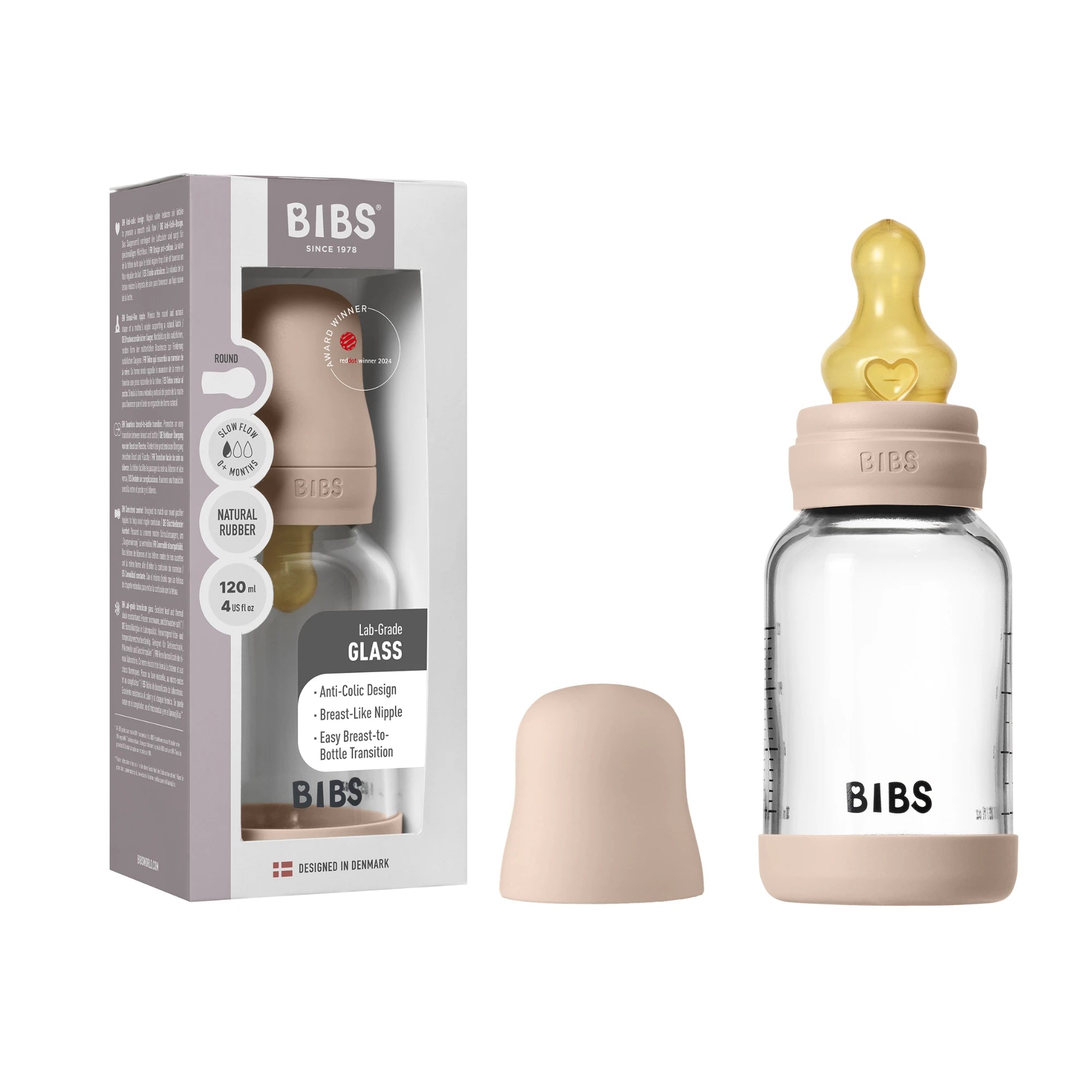 BIBS Baby Bottle Cam Biberon Seti 120 ml - Blush