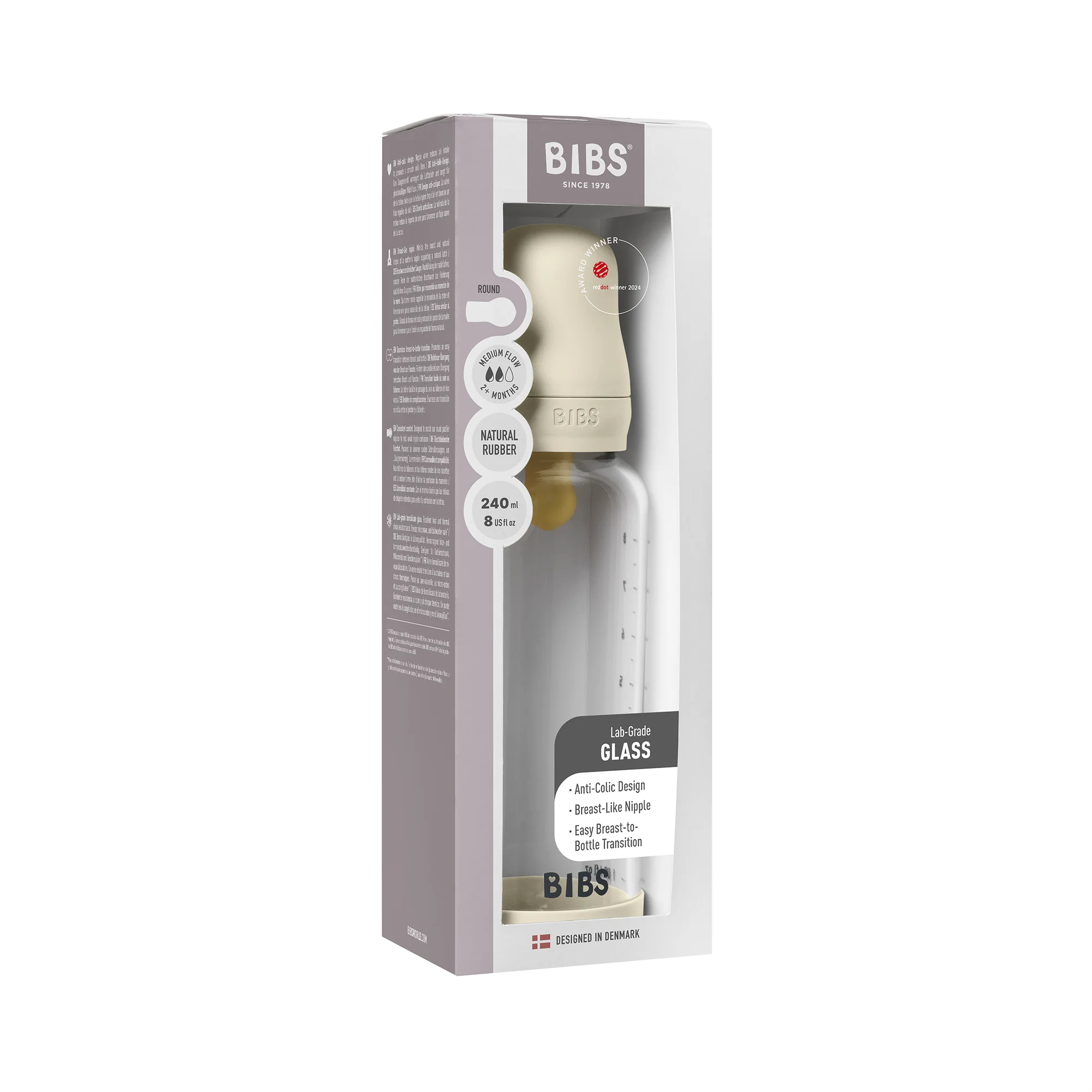 Bibs Baby Bottle Cam Biberon Seti 240 ml - Ivory