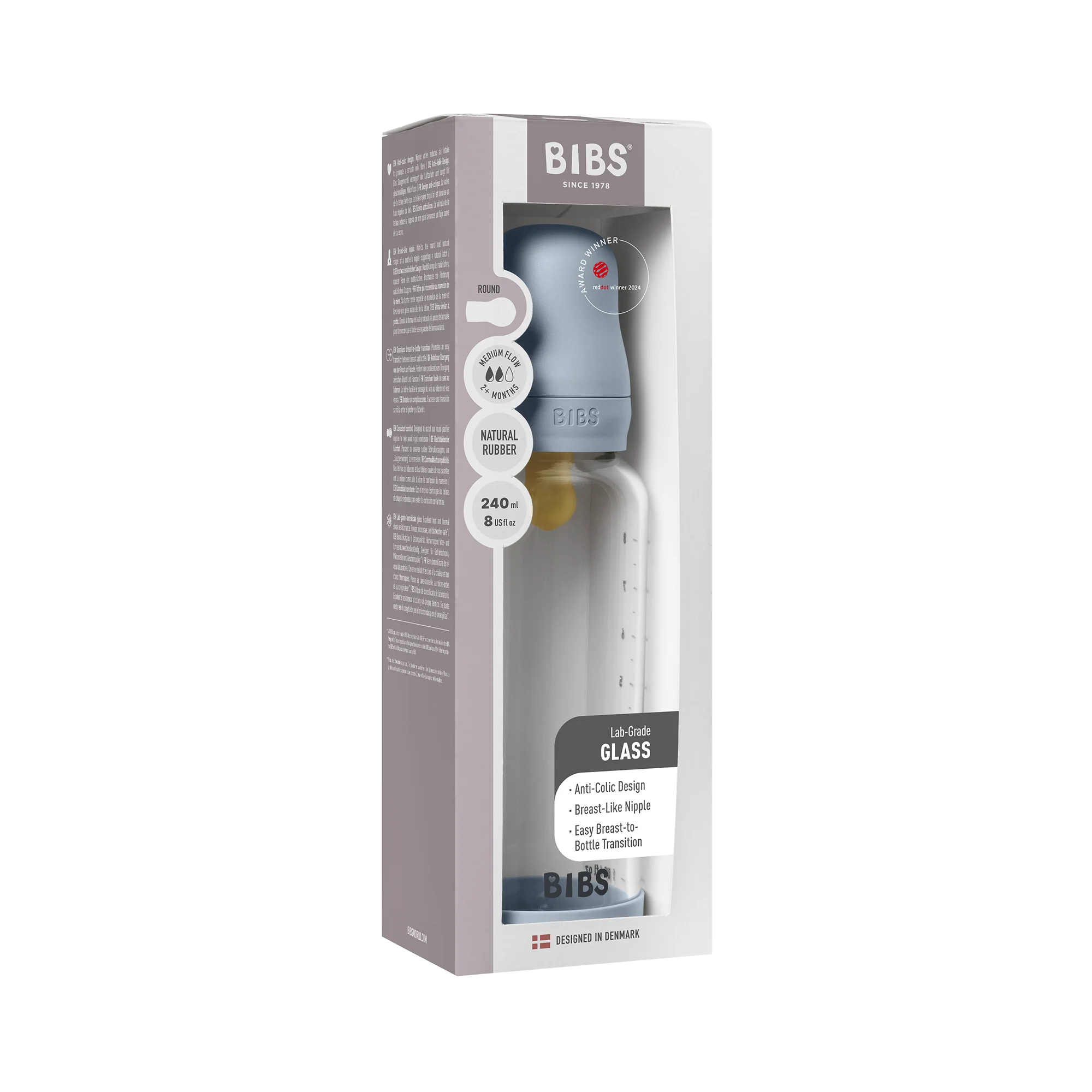 Bibs Baby Bottle Cam Biberon Seti 240 ml - Baby Blue