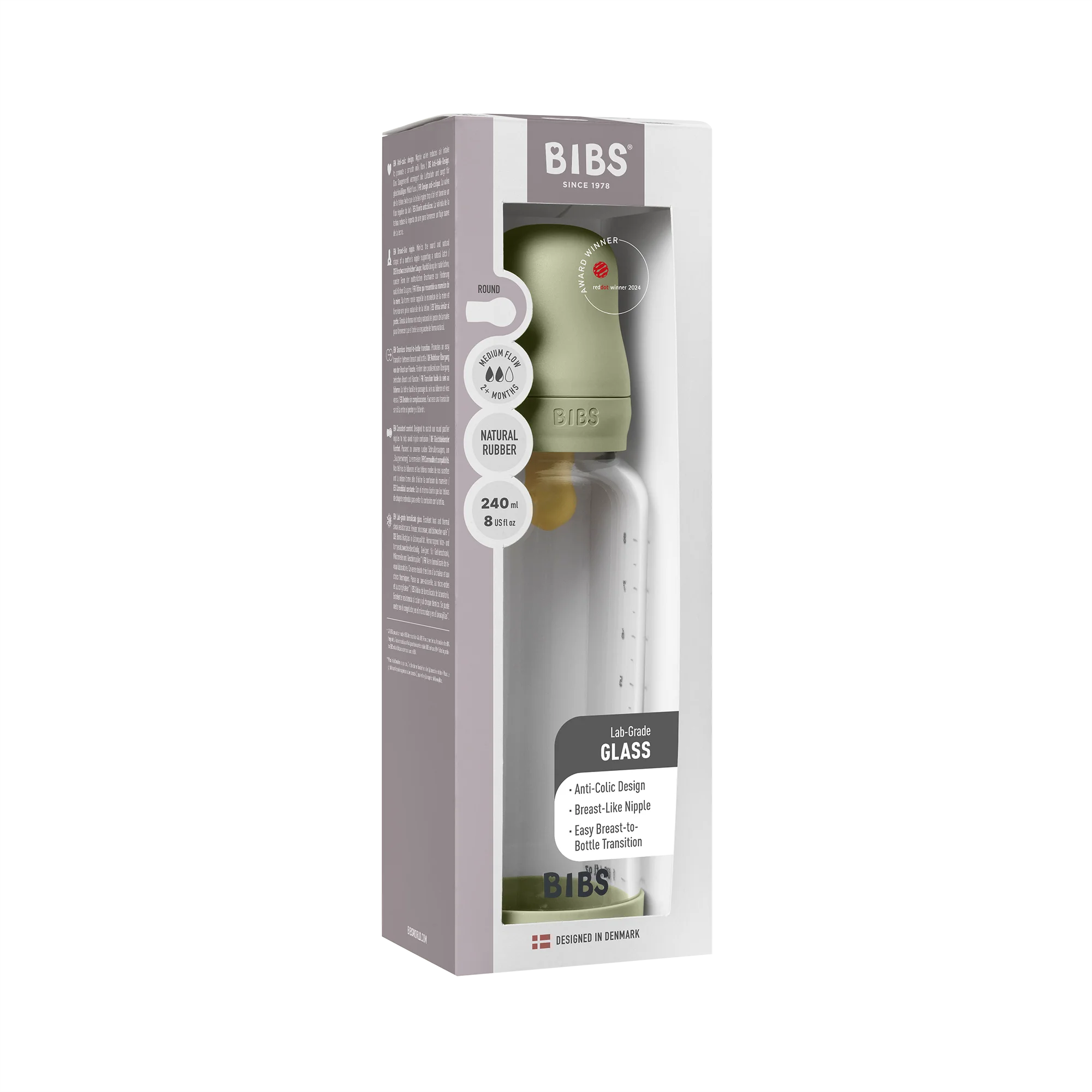 Bibs Baby Bottle Cam Biberon Seti 240 ml - Sage