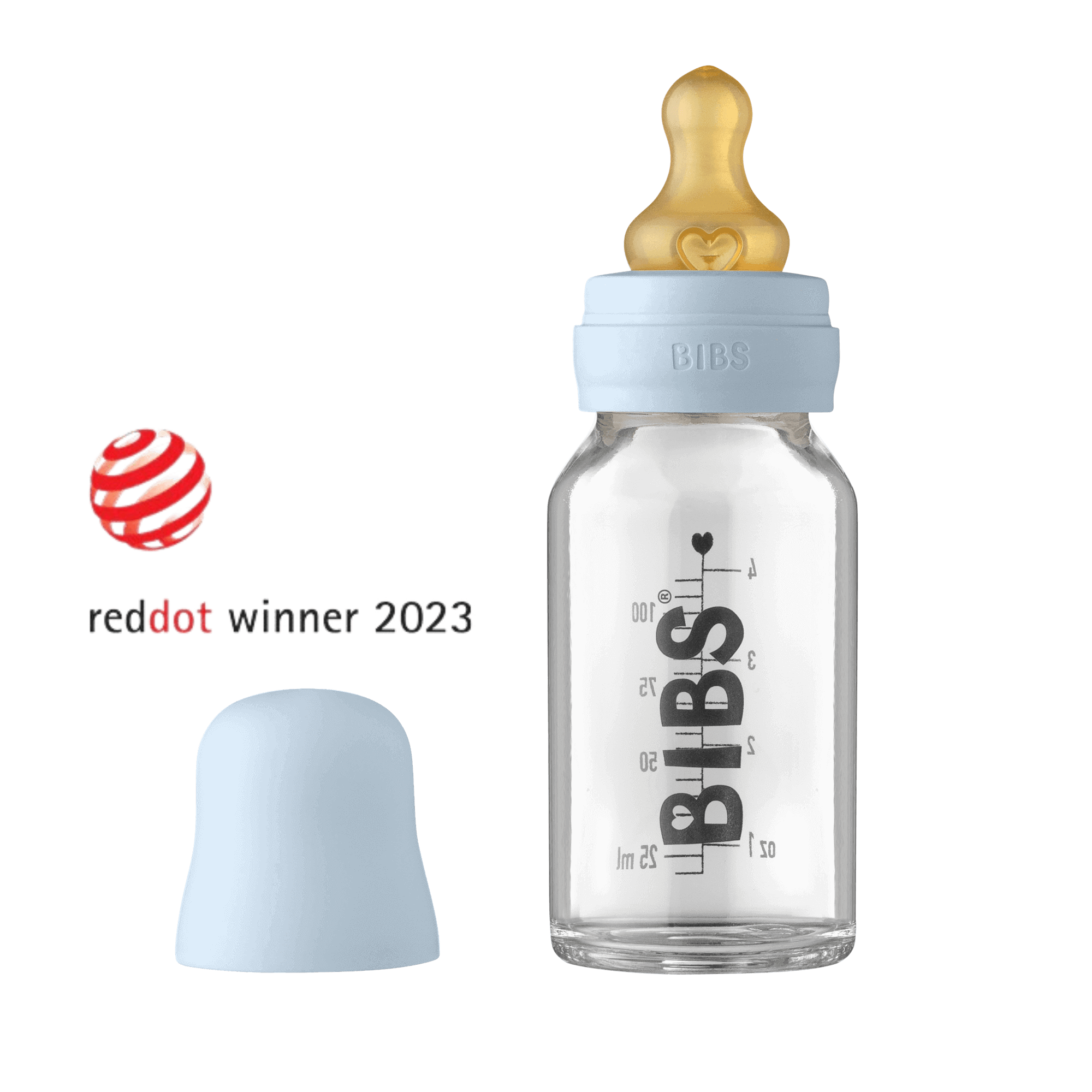 BIBS Baby Bottle Cam Biberon Seti 110 ml - Baby Blue