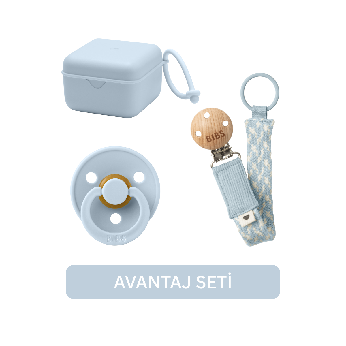 Bibs Avantaj Seti Baby Blue 0-6 Ay