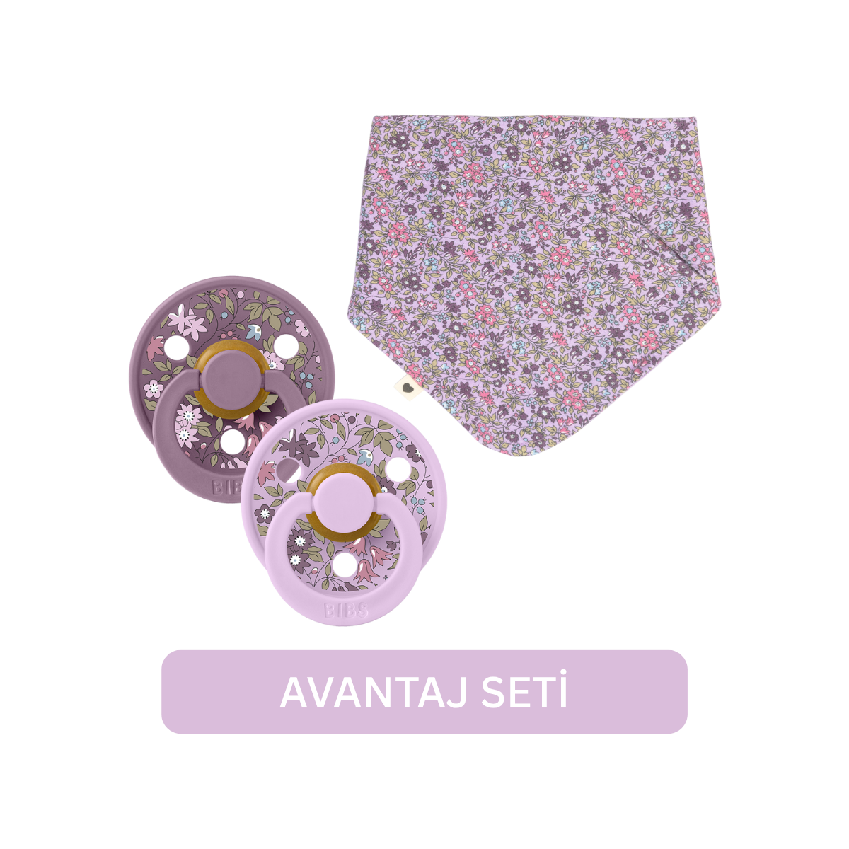 Bibs X Liberty Avantaj Seti Chamomile Lawn  Violet 0-6 Ay