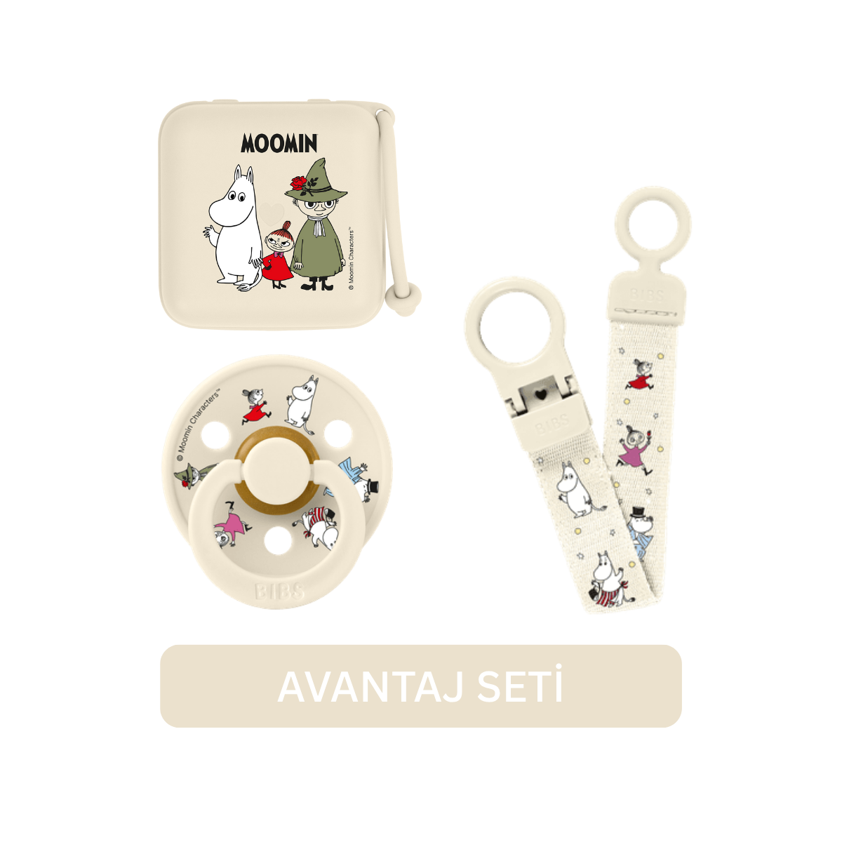 Bibs X Moomin Avantaj Seti Ivory 0-6 Ay