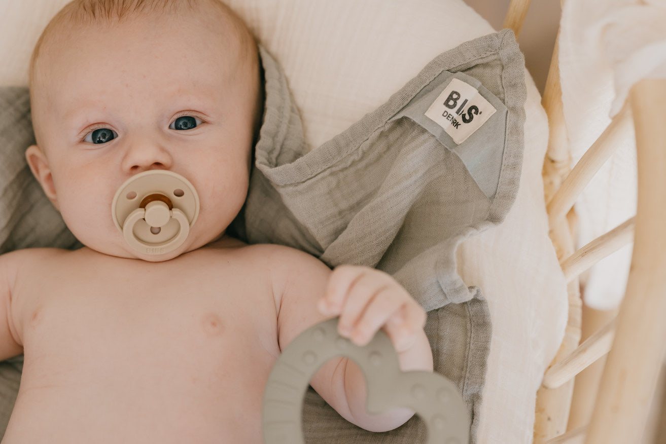 BIBS Baby Bitie Diş Kaşıyıcı Heart- Ivory