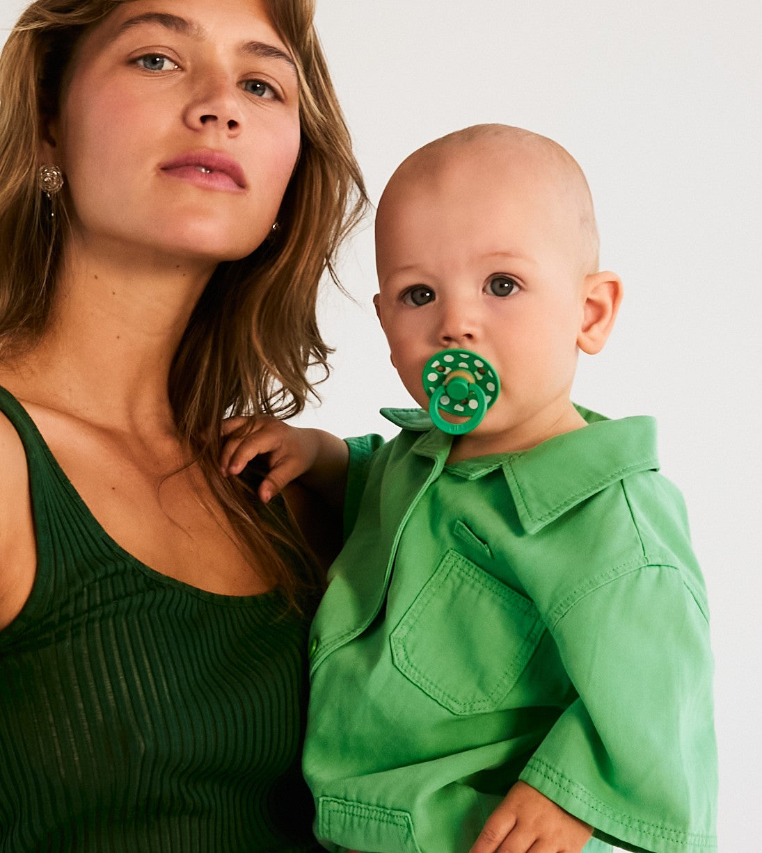 Bibs Studio Colour Polka Big Kauçuk Emzik -Cactus Petal
