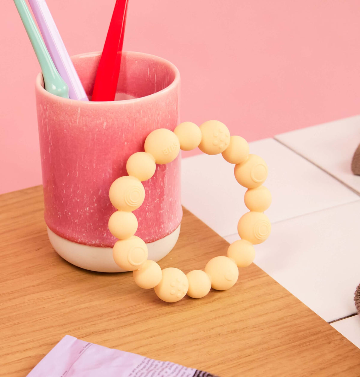Bibs Teething Ring Diş Kaşıyıcı - Pale Butter