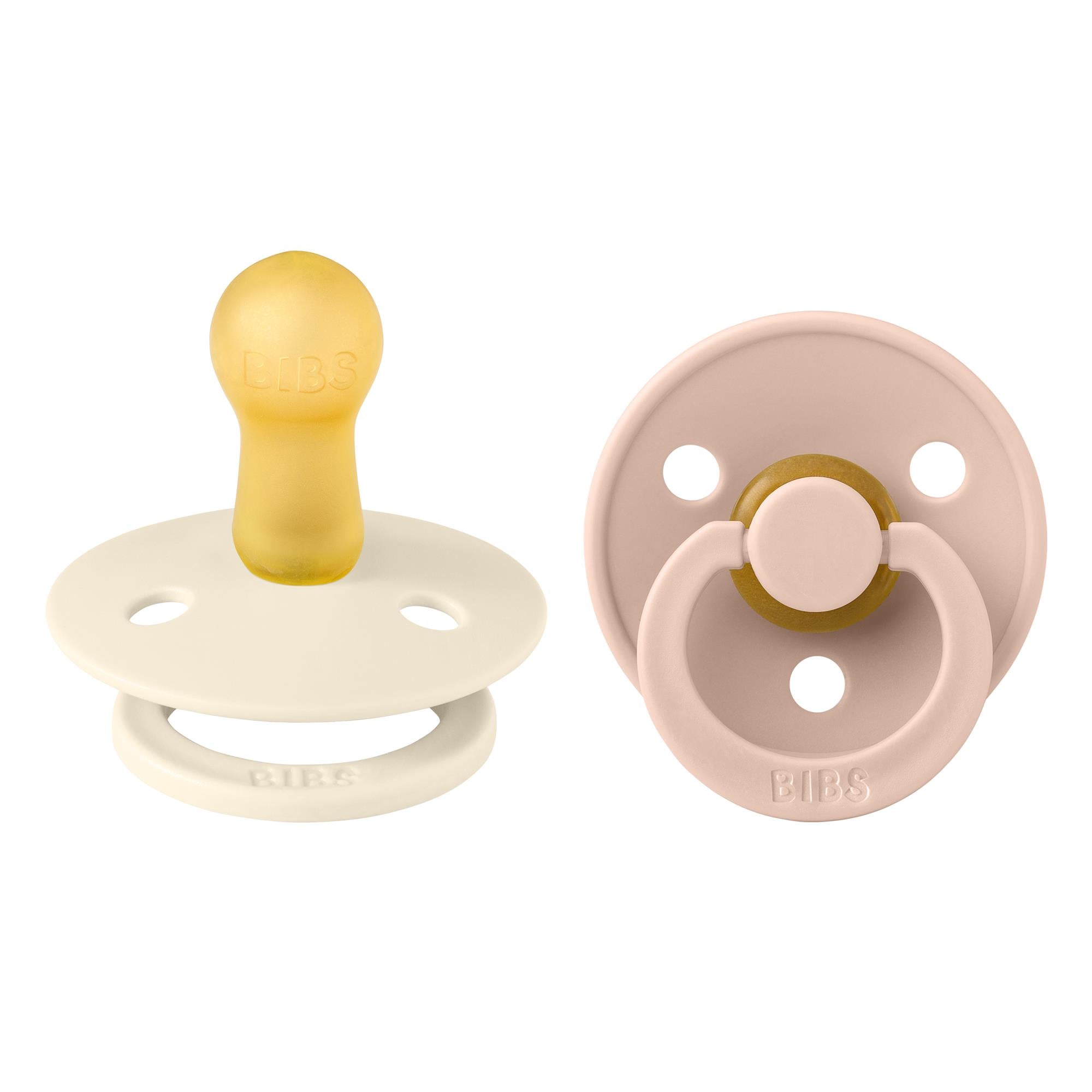 Bibs Colour İkili Kauçuk Emzik-Ivory/Blush 6+ Ay
