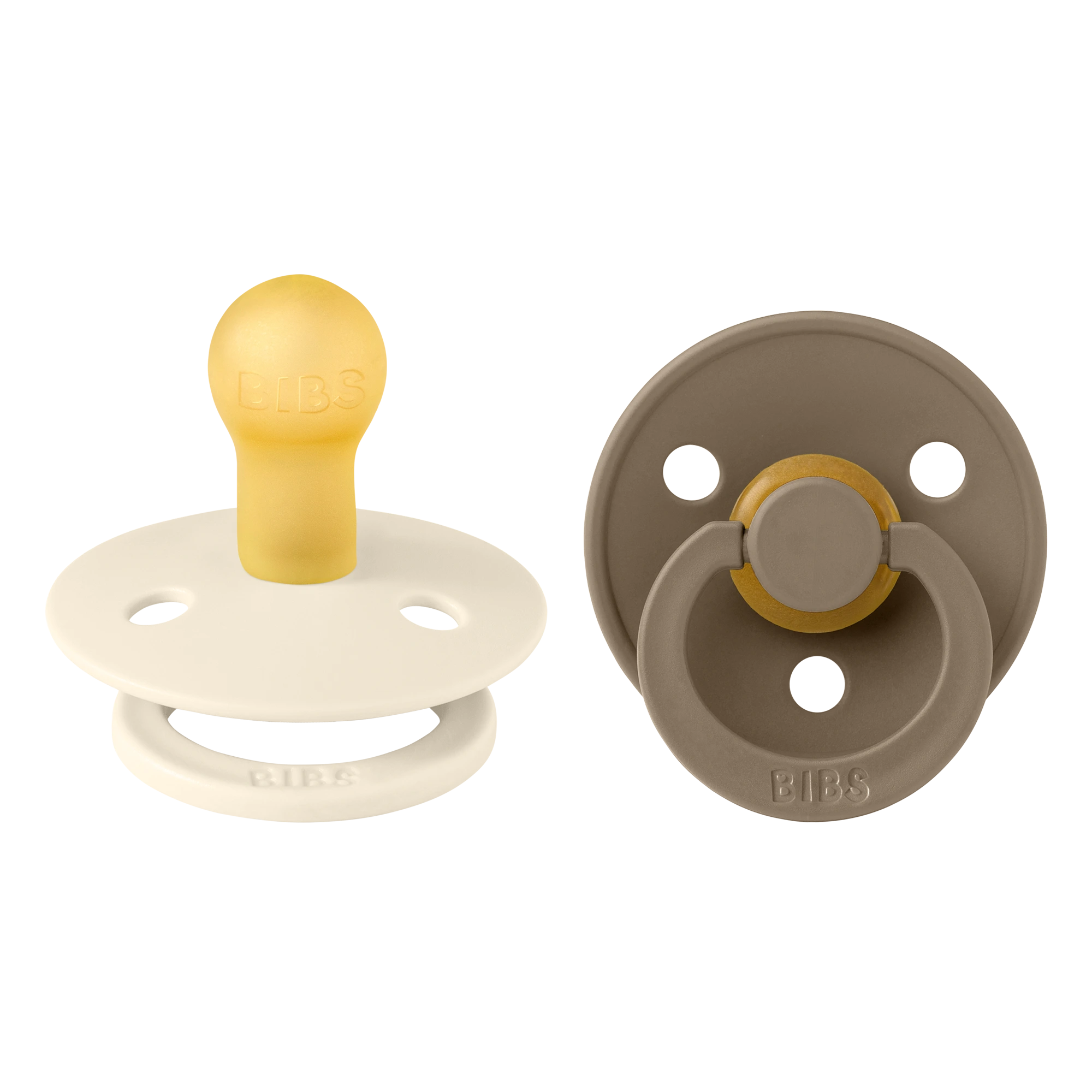 Bibs Colour İkili Kauçuk Emzik- Ivory/Dark Oak 0-6 Ay