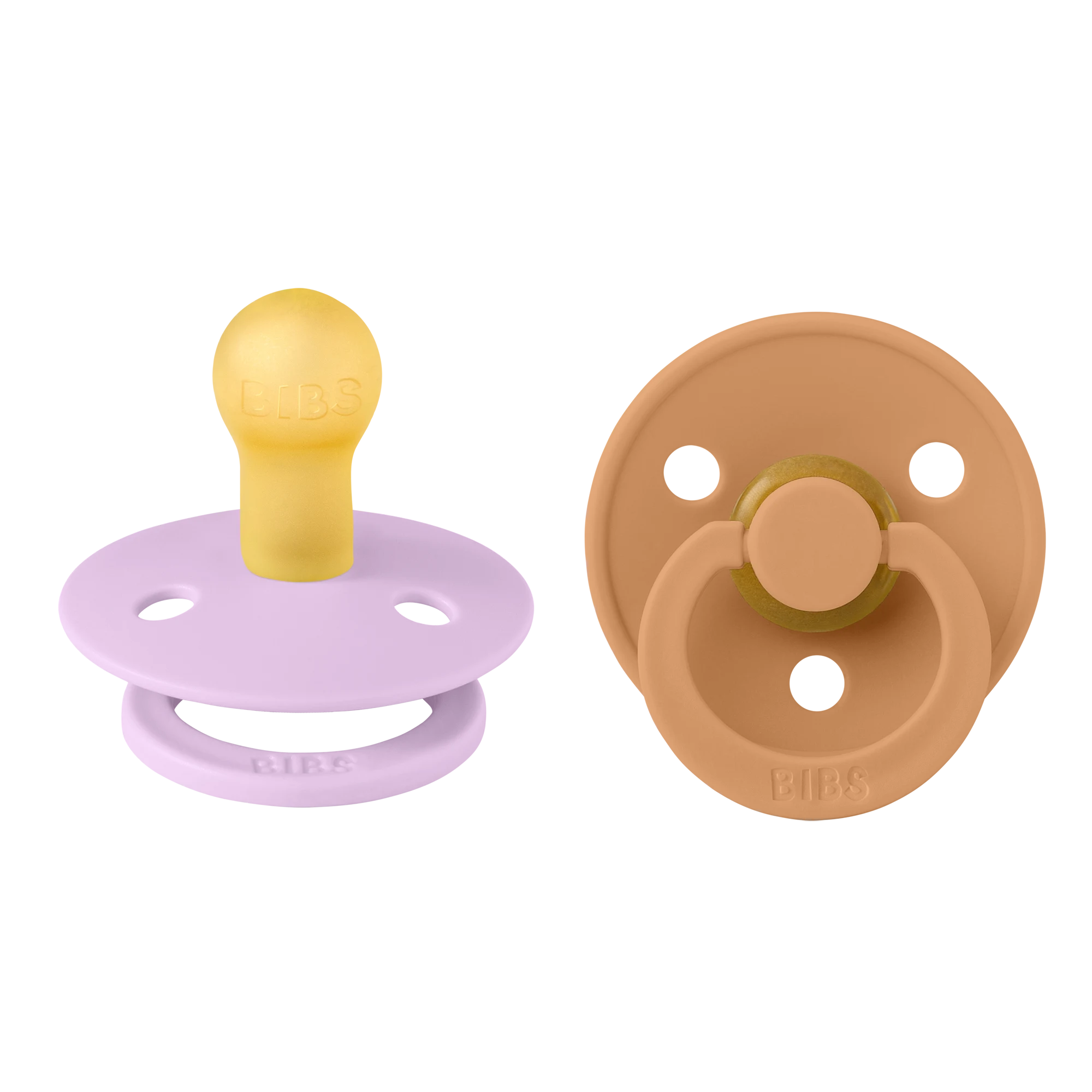 Bibs Colour İkili Kauçuk Emzik- Violet Sky/Pumpkin 0-6 Ay