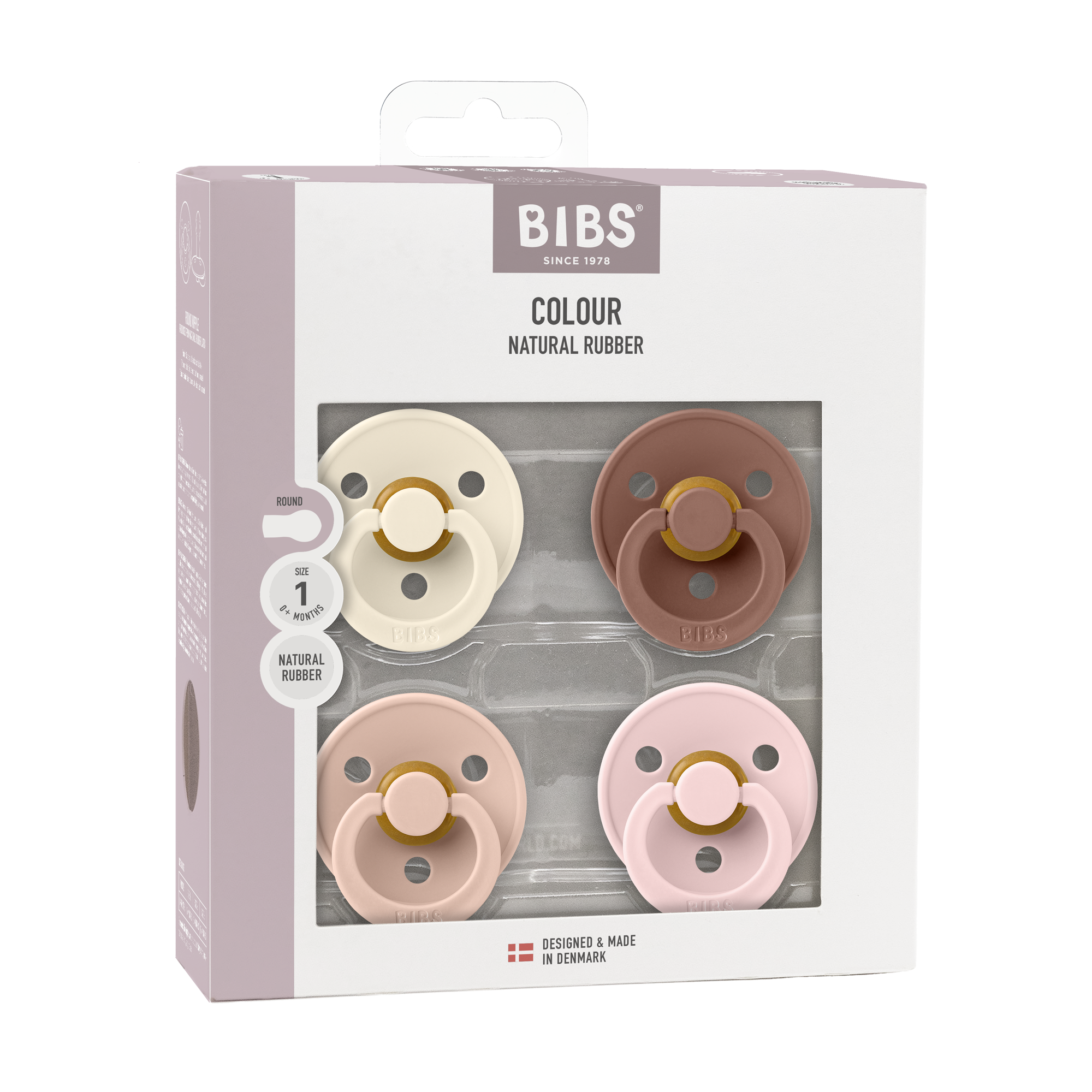 Bibs 4'lü Emzik Seti - Ivory/Blush/Woodchuck/Blossom