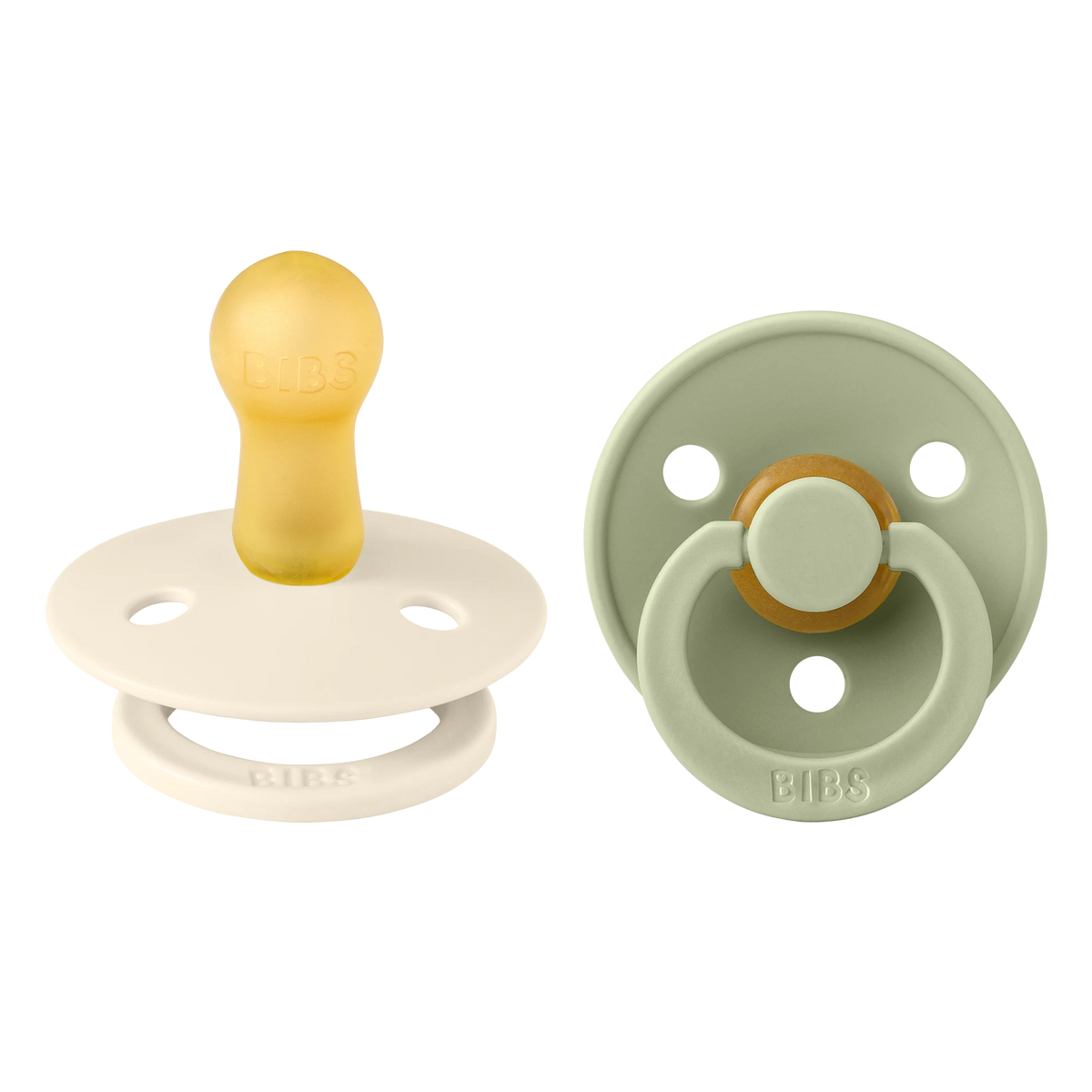 Bibs Colour İkili Kauçuk Emzik- Ivory/Sage