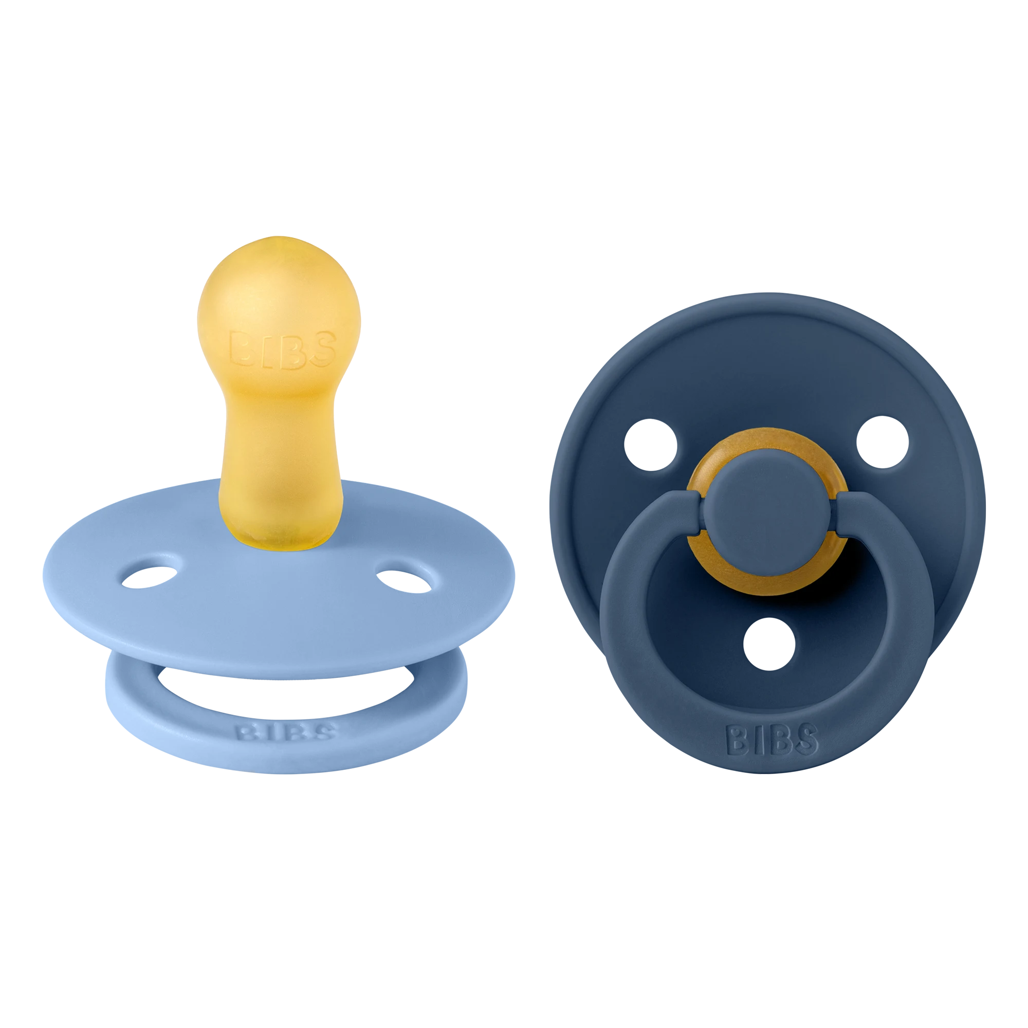 Bibs Colour İkili Kauçuk Emzik-Dusty Blue/Steel Blue 6+ Ay