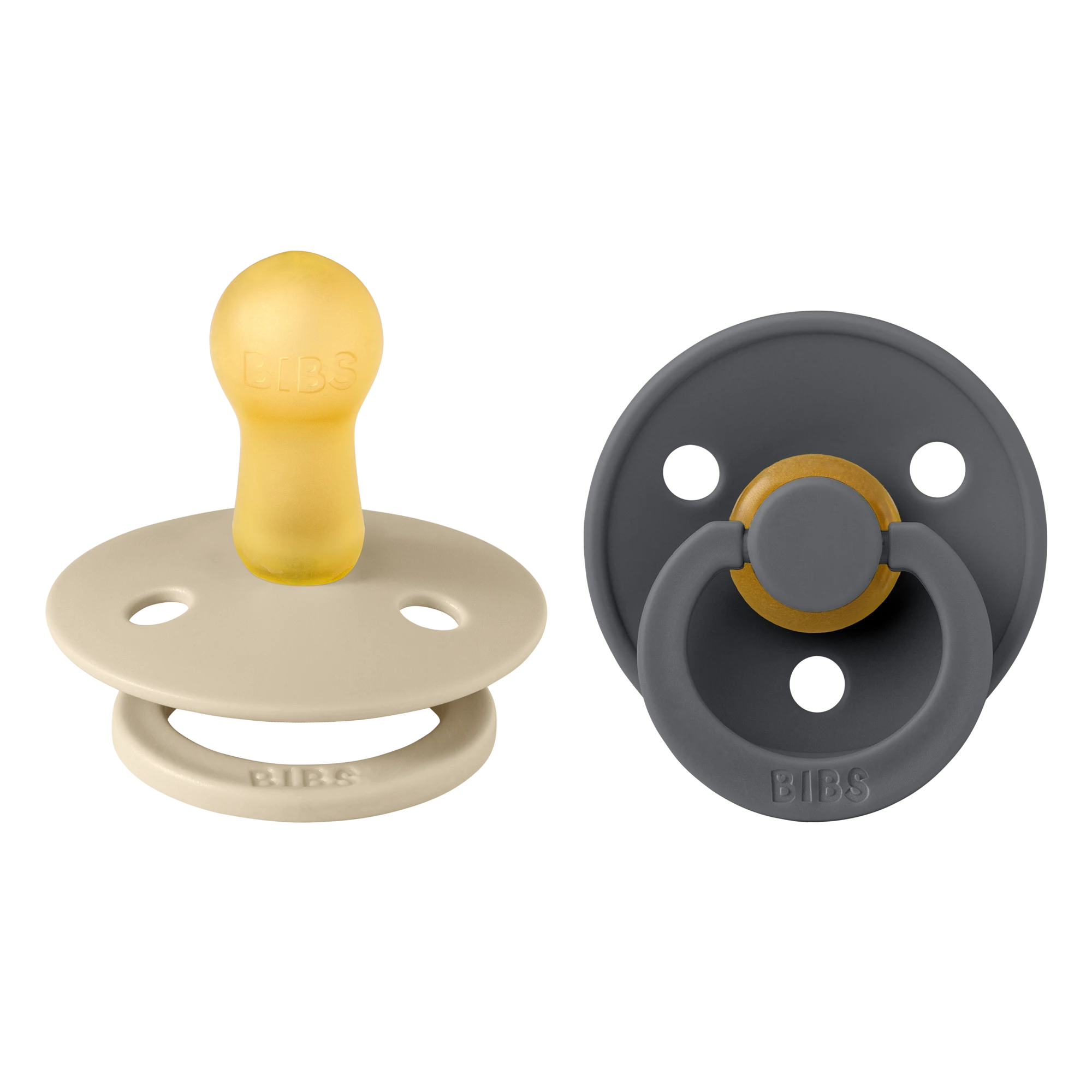 Bibs Colour İkili Kauçuk Emzik-Vanilla/Iron 6+ Ay