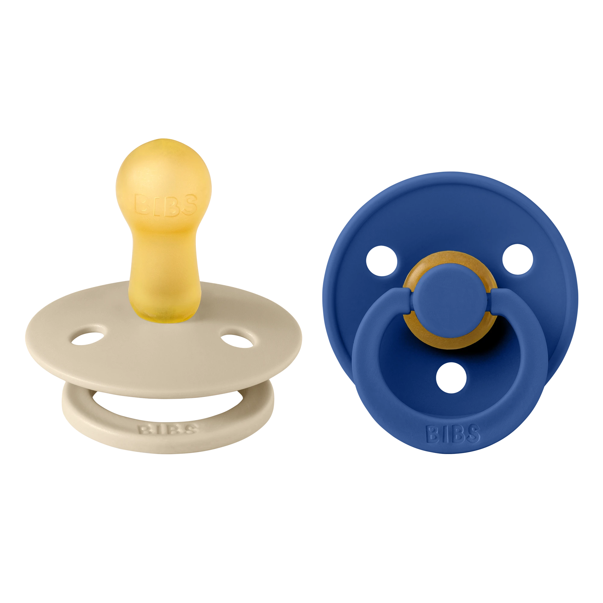 Bibs Colour İkili Kauçuk Emzik-Vanilla/Cornflower 6+ Ay