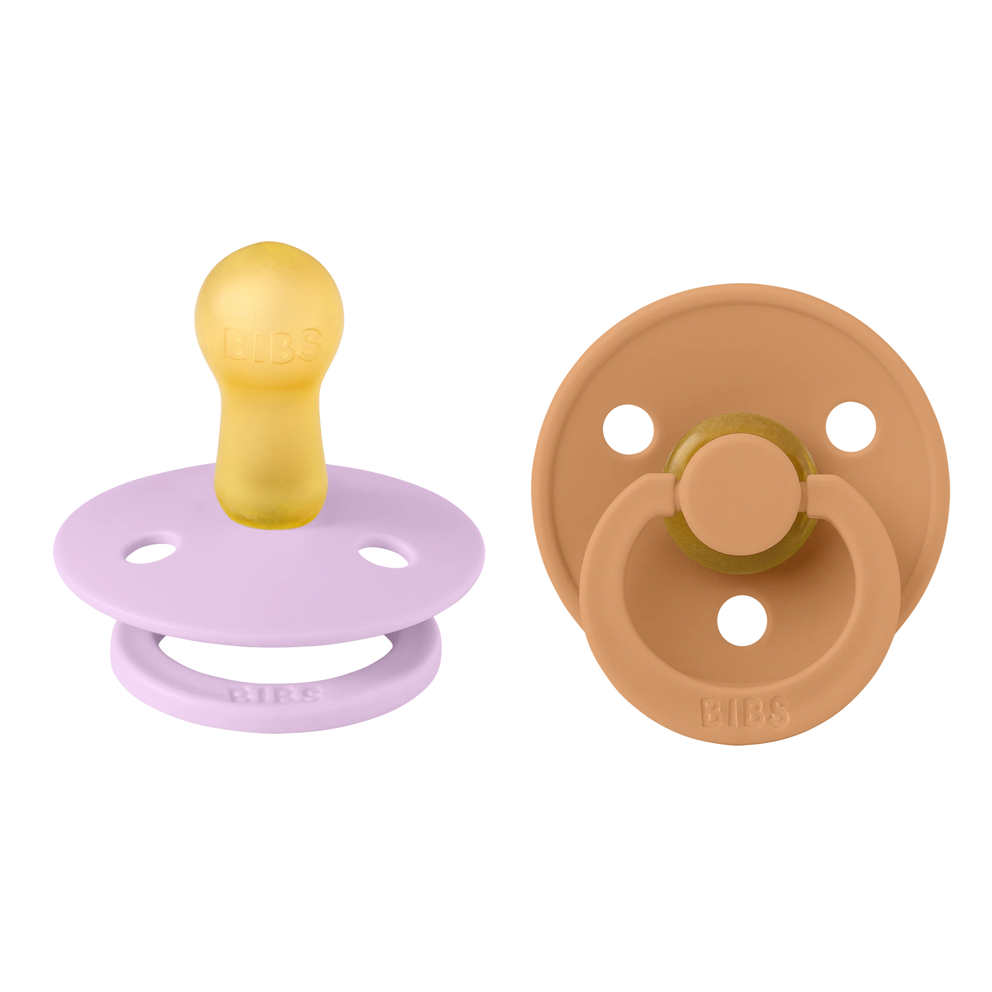 Bibs Colour İkili Kauçuk Emzik-Violet Sky/Pumpkin 6+ Ay