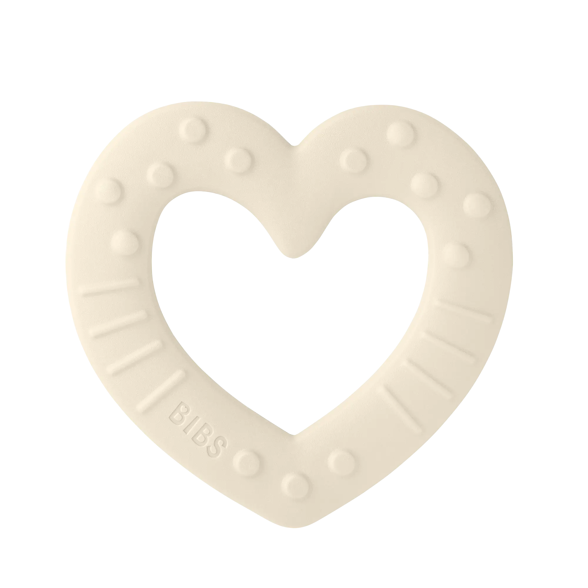 BIBS Baby Bitie Diş Kaşıyıcı Heart- Ivory