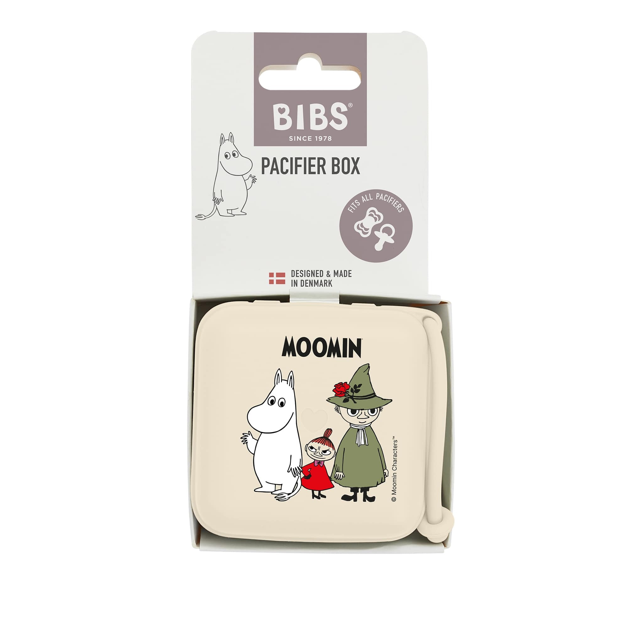 BIBS X Moomin Pacifier Box Emzik Kutusu Ivory