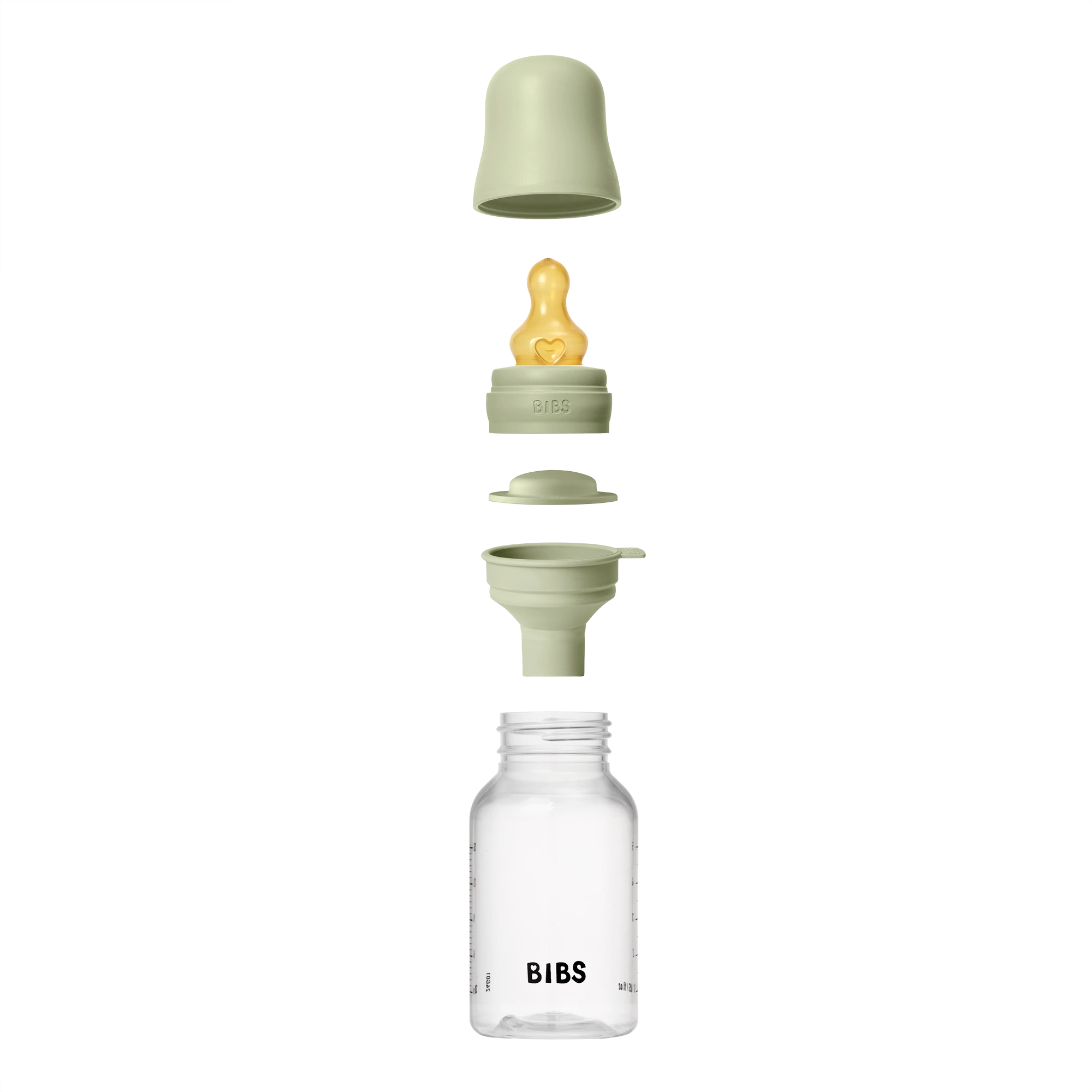 BIBS Baby PP Bottle Complete Set Kauçuk Uç Biberon Sage 150 ml