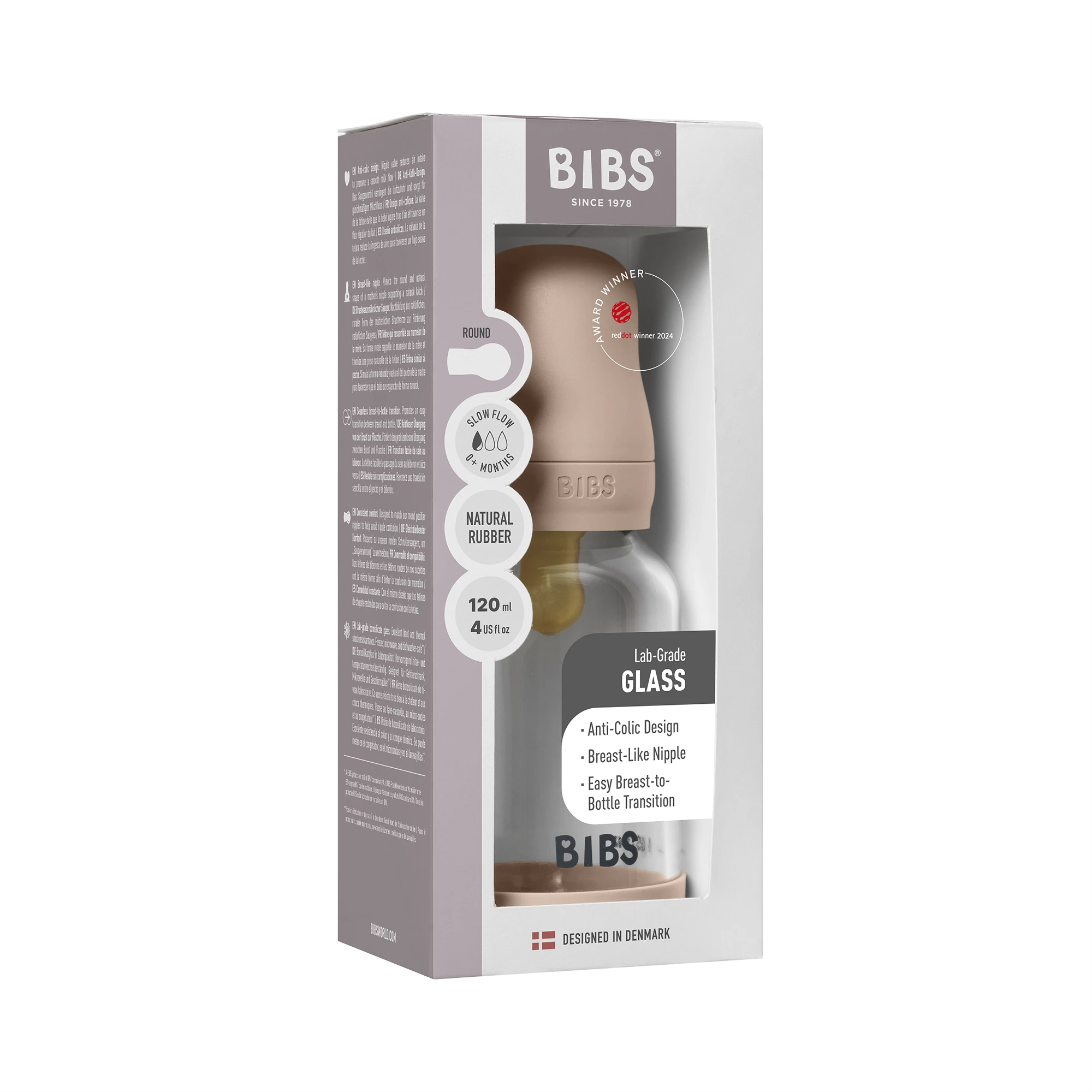 BIBS Baby Bottle Cam Biberon Seti 120 ml - Blush