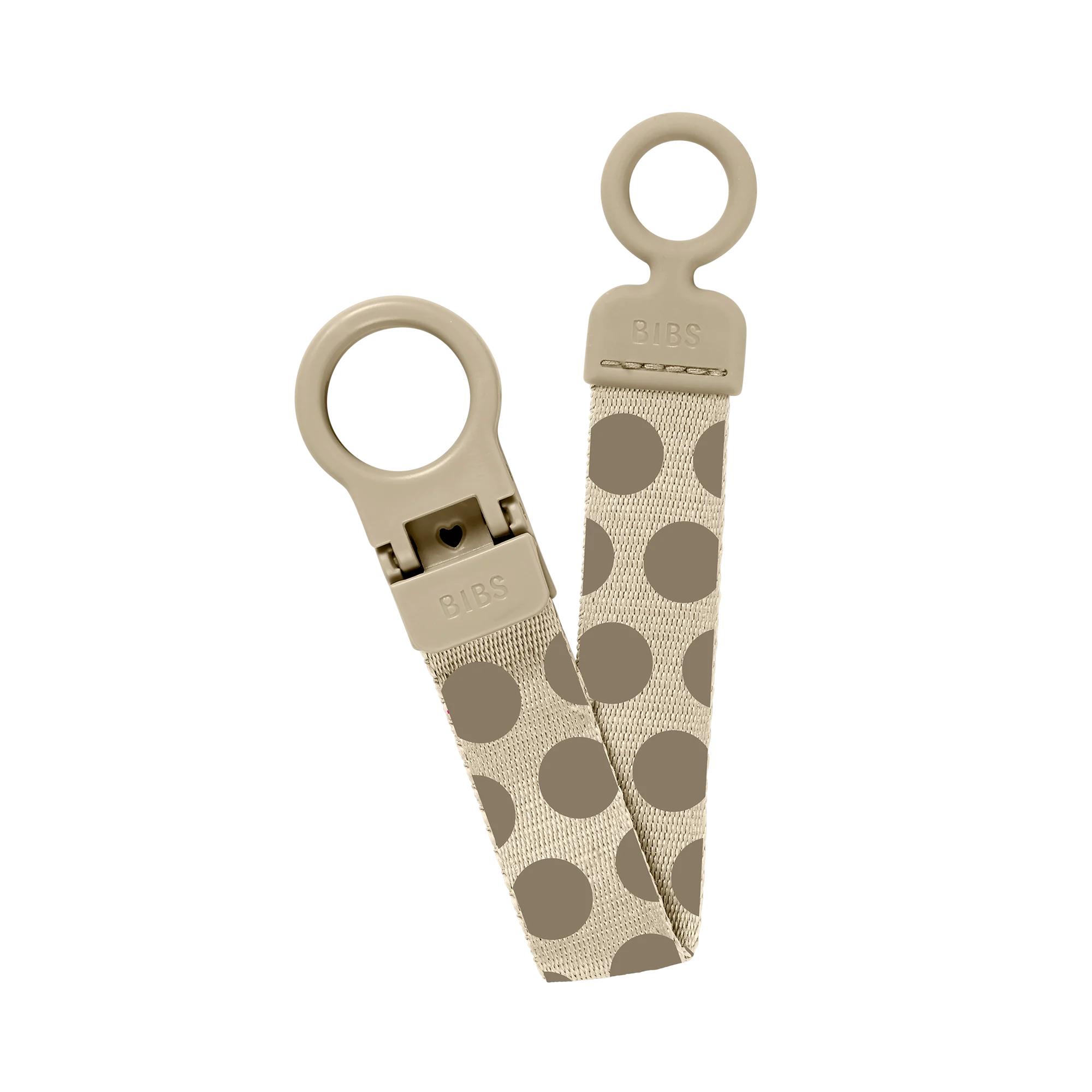 Bibs Studio Loop Emzik Askısı Polka Mega-Vanilla Dark Oak