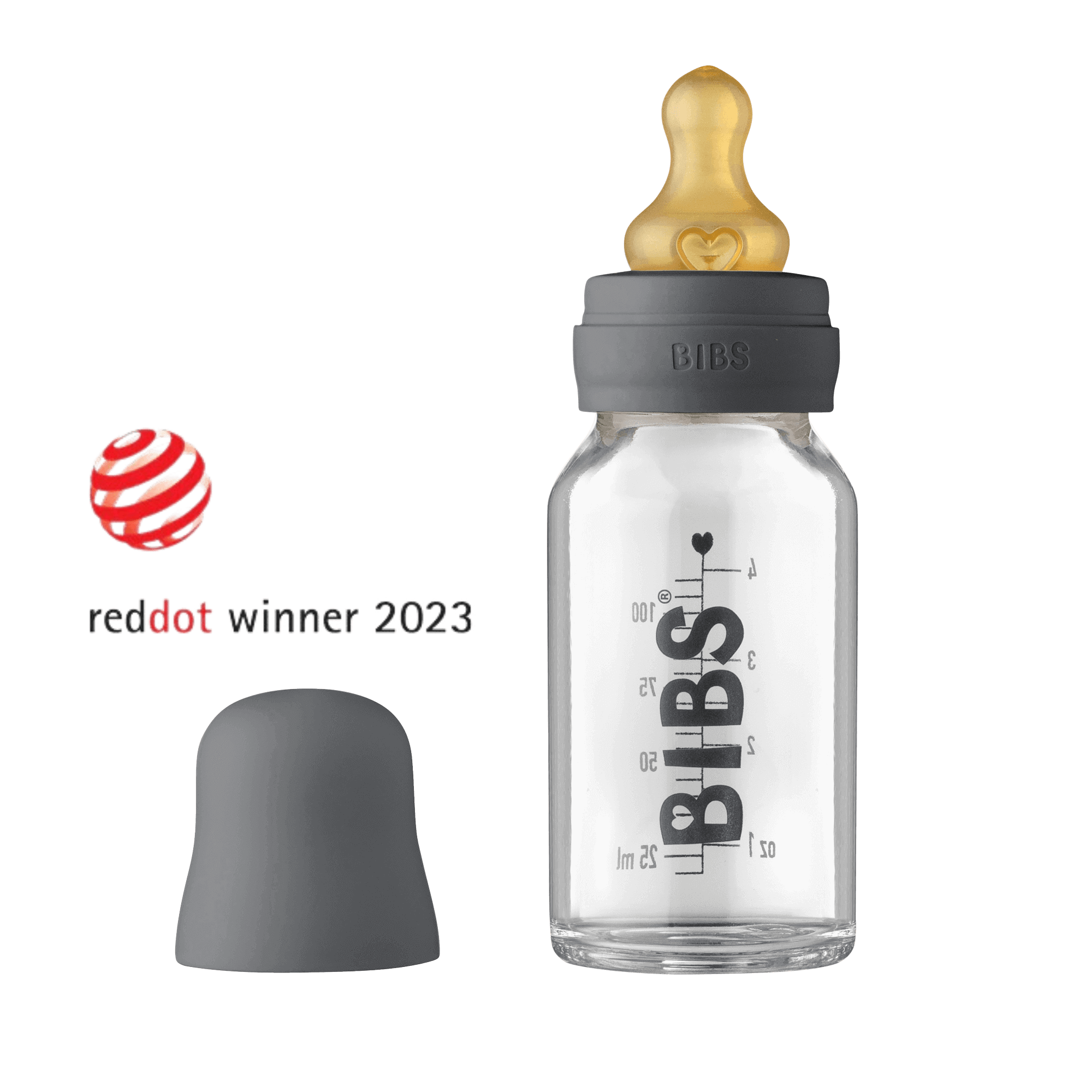 Bibs Baby Bottle Complete Set Biberon 110 ml - Iron