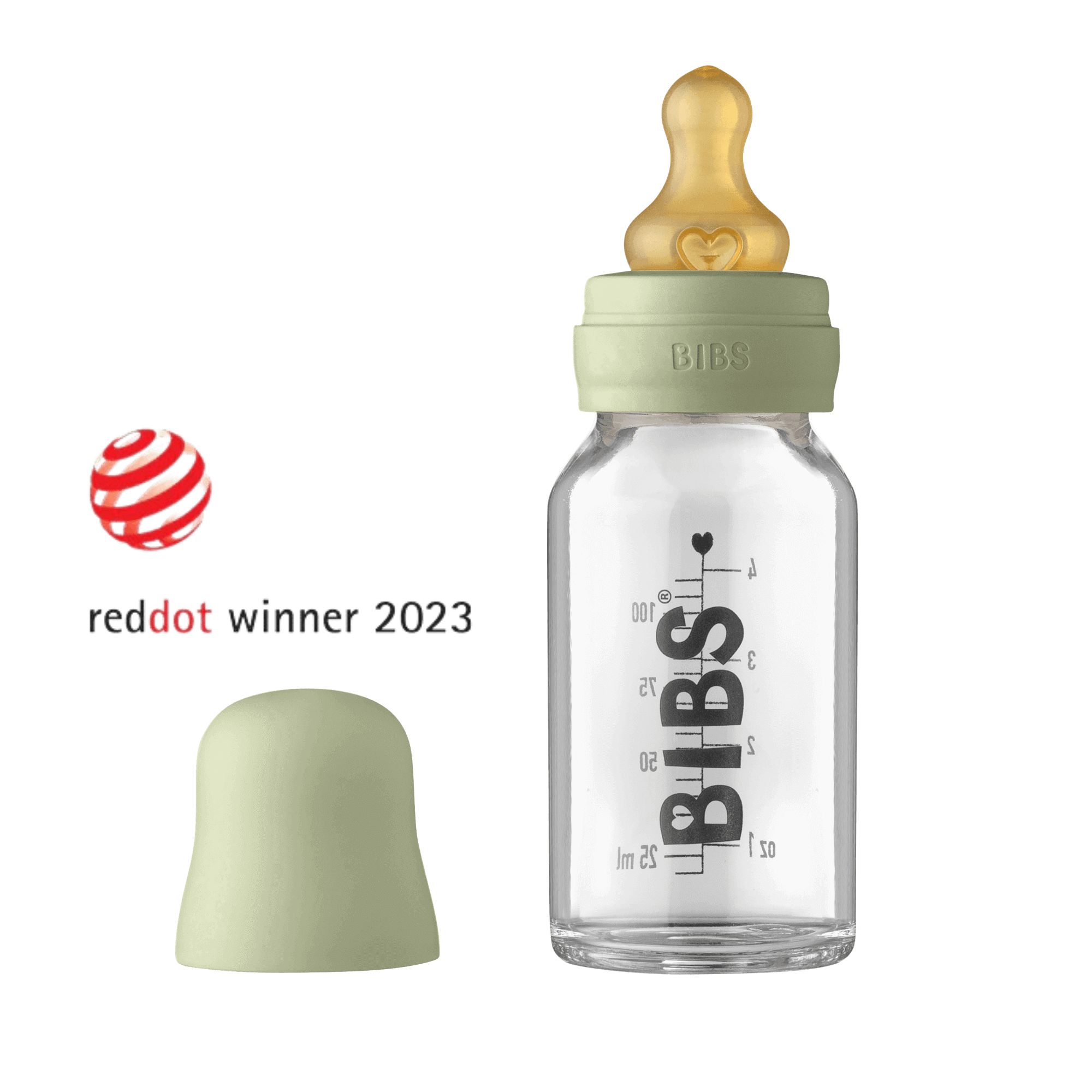 BIBS Baby Bottle Complete Set Biberon 110 ml - Sage