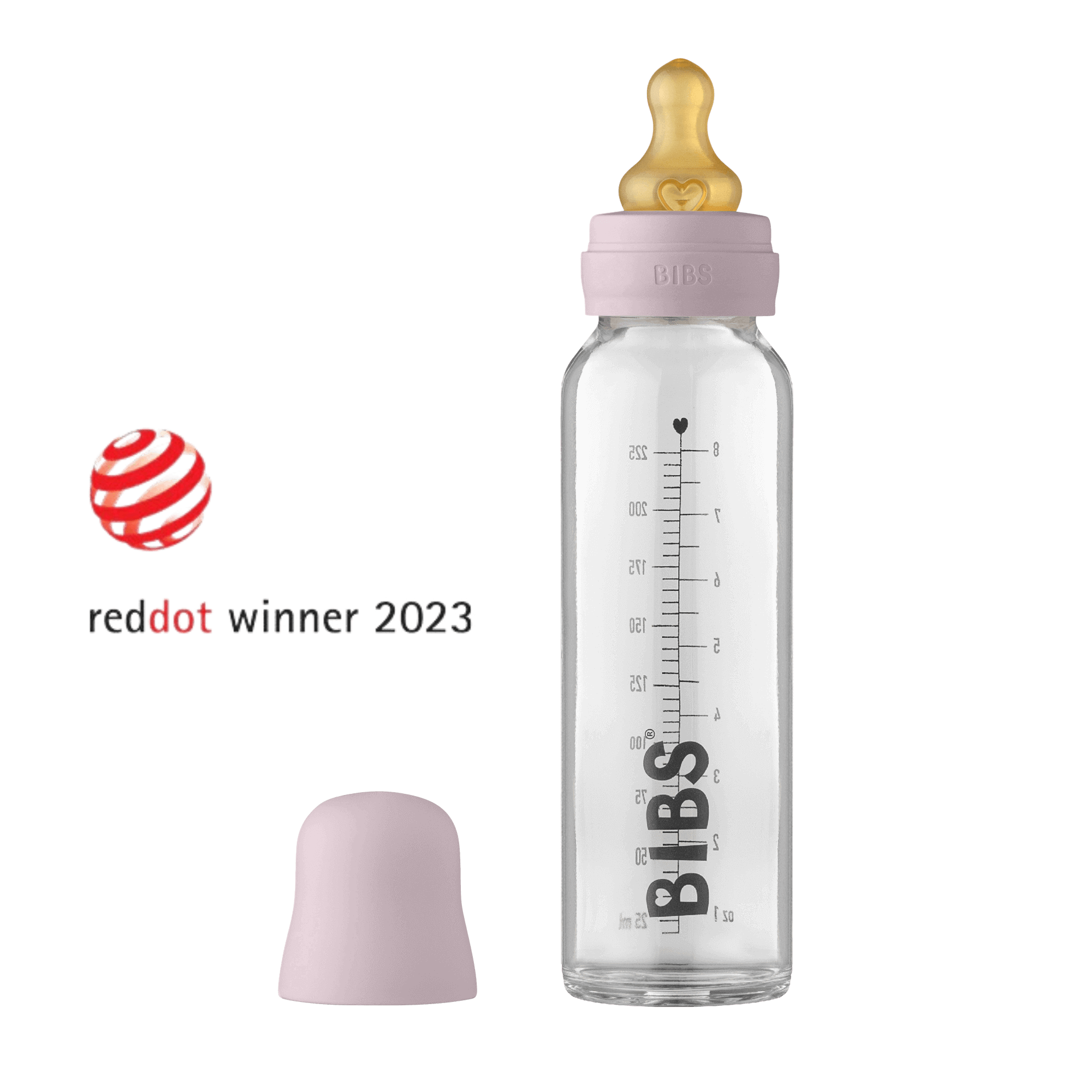 Bibs Baby Bottle Complete Set Biberon 225 ml - Dusky Lilac