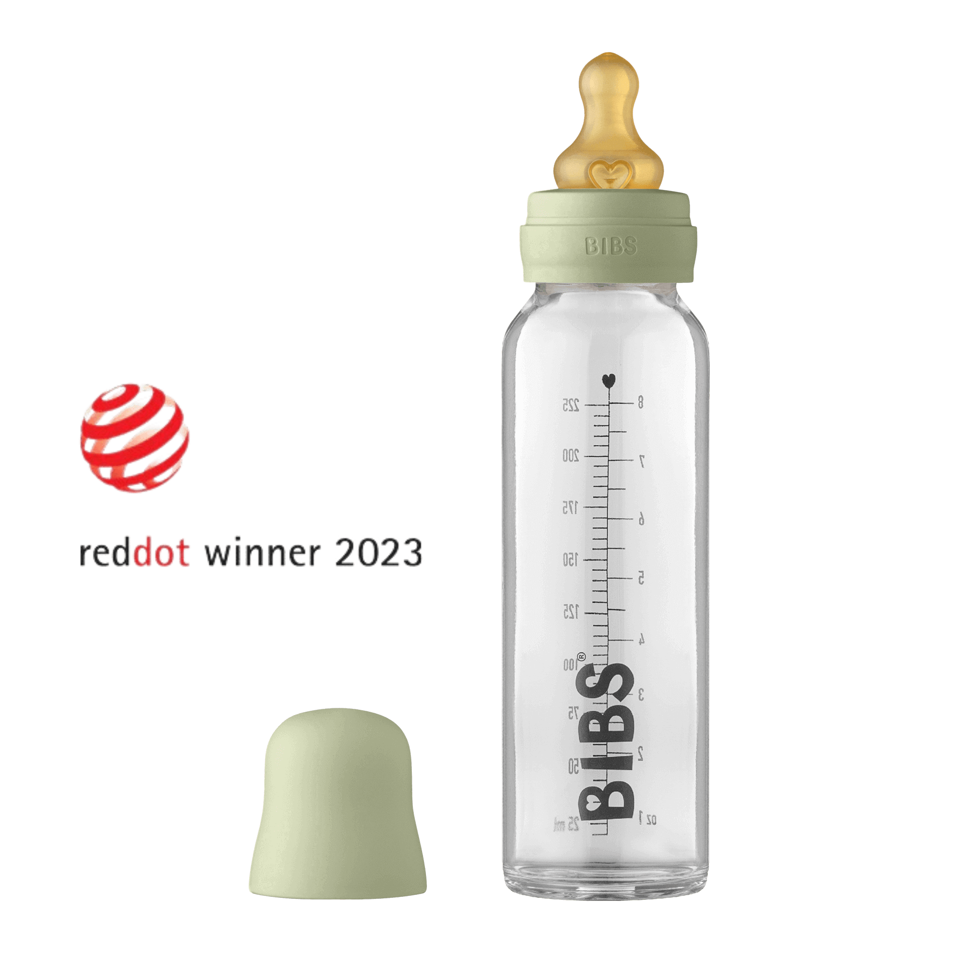 BIBS Baby Bottle Complete Set Biberon 225 ml - Sage