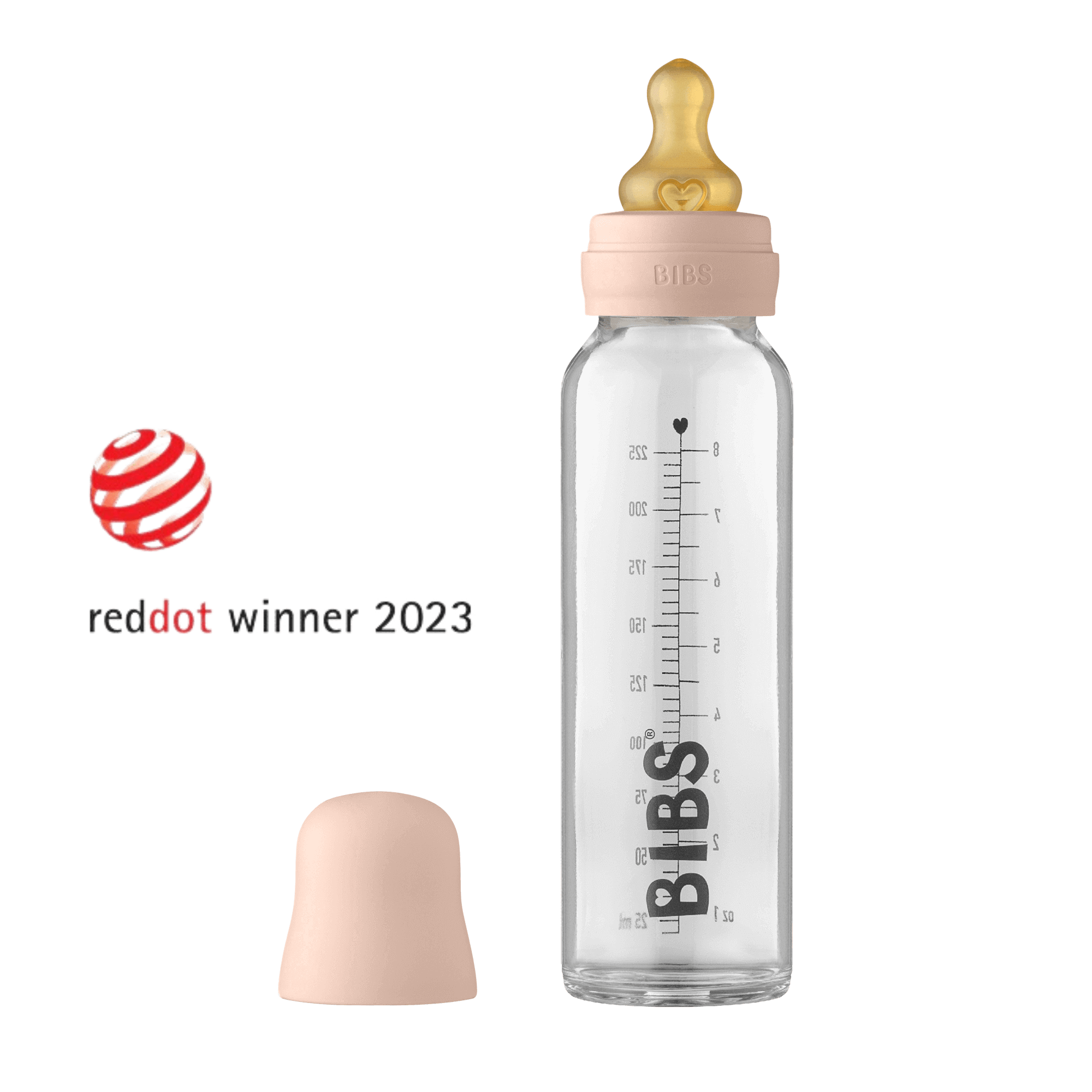 BIBS Baby Bottle Cam Biberon Seti 225 ml - Blush