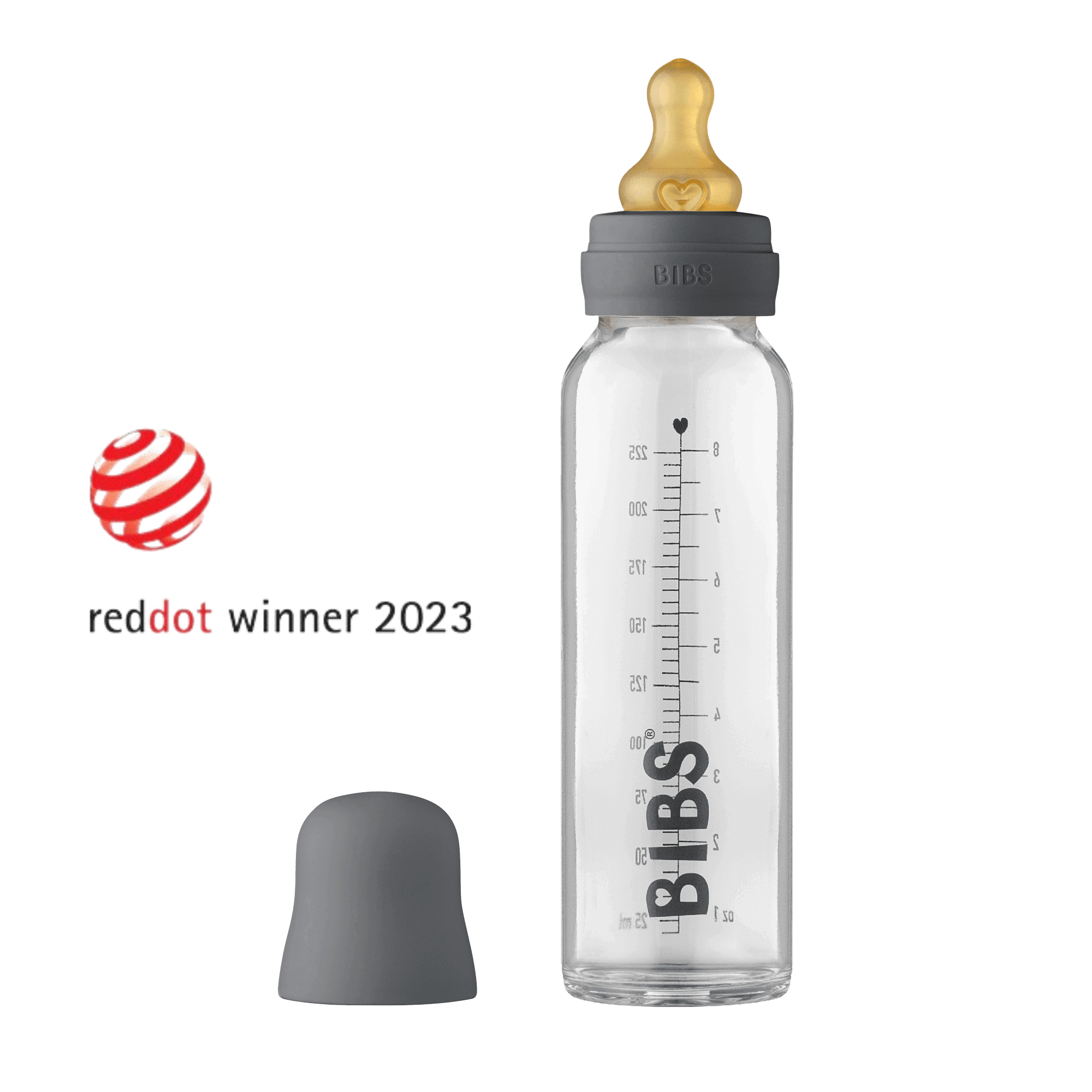 Bibs Baby Bottle Complete Set Biberon 225 ml - Iron