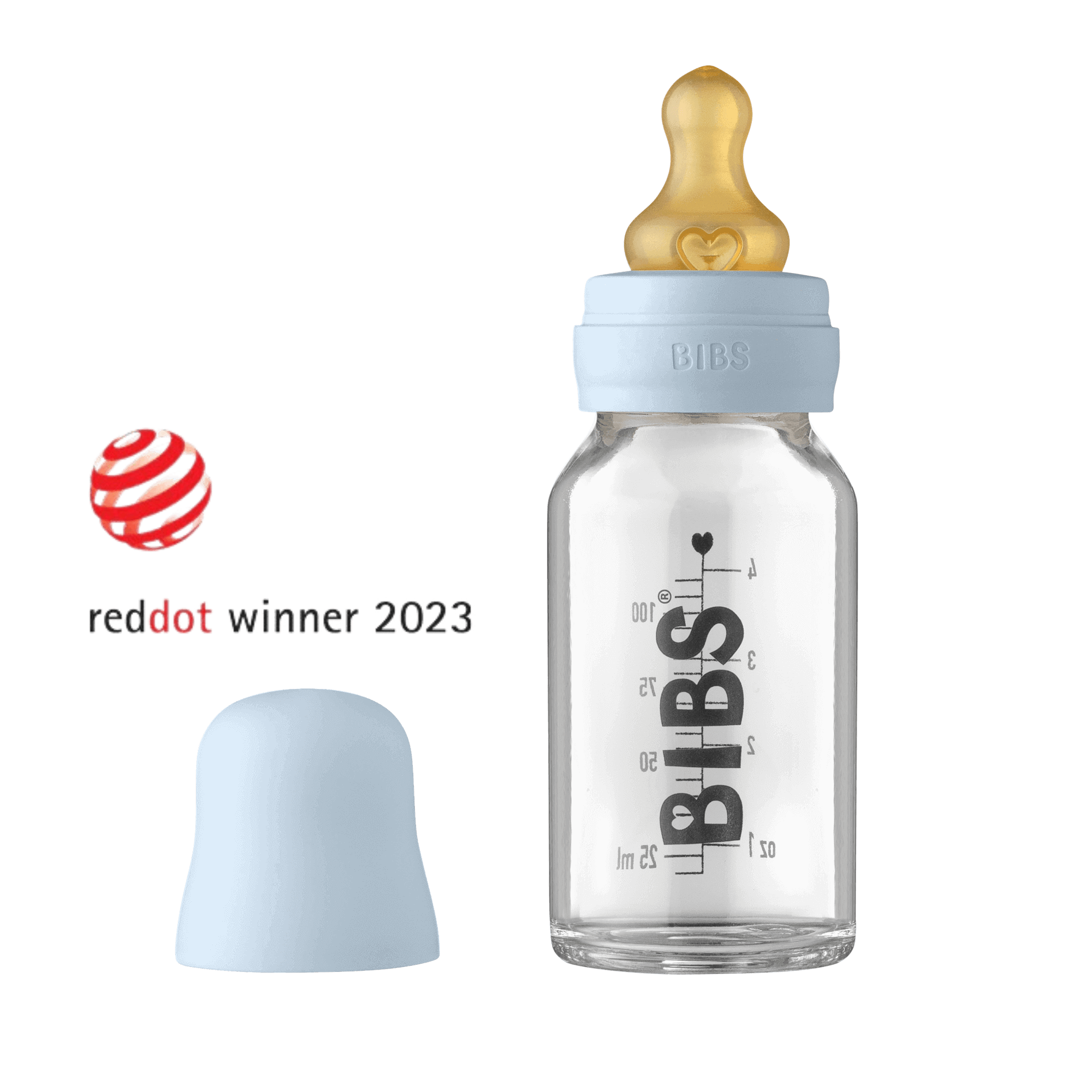 BIBS Baby Bottle Complete Set Biberon 110 ml - Baby Blue