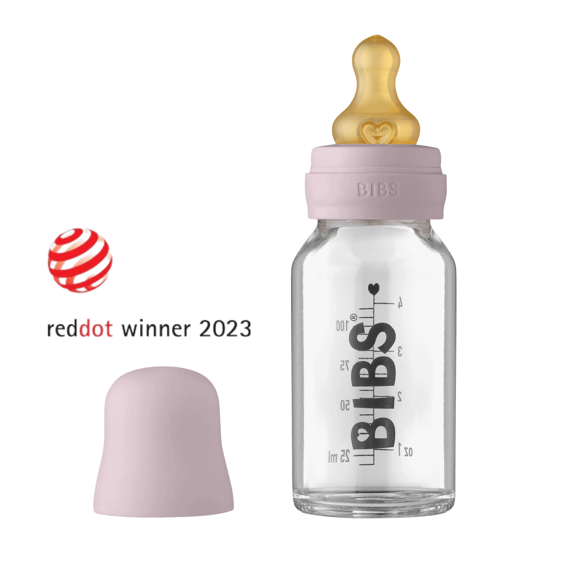 Bibs Baby Bottle Complete Set Biberon 110 ml -Dusky lilac