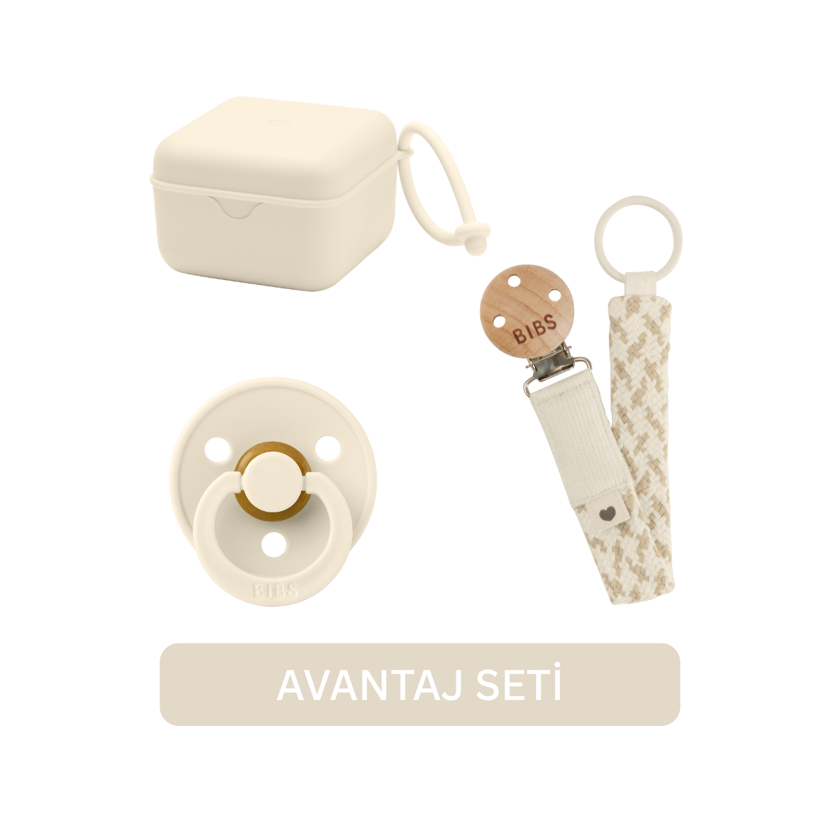 Bibs Avantaj Seti Ivory 0-6 Ay
