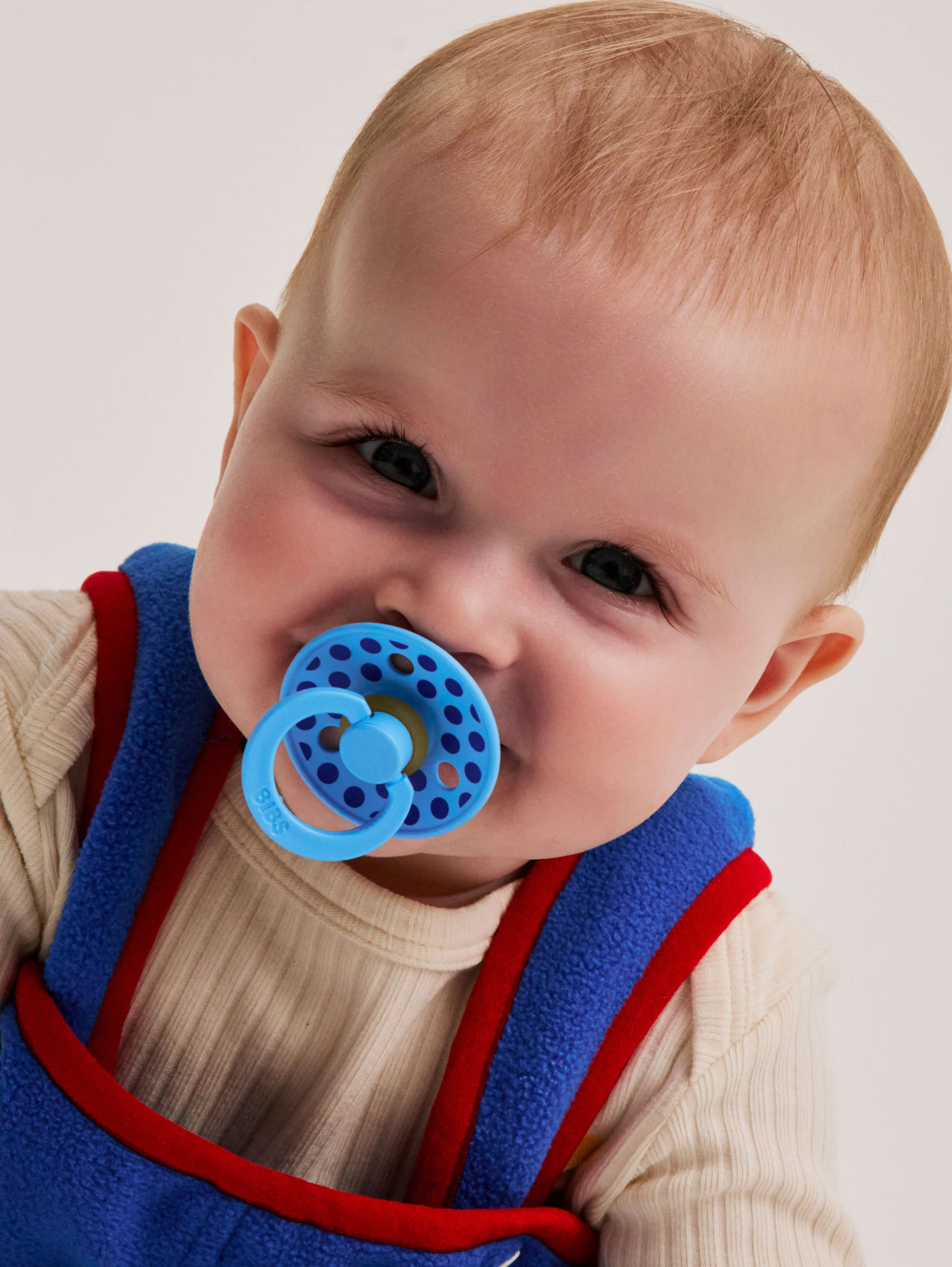 Bibs Studio Colour Polka Medium Kauçuk Emzik - Breeze Cornflower